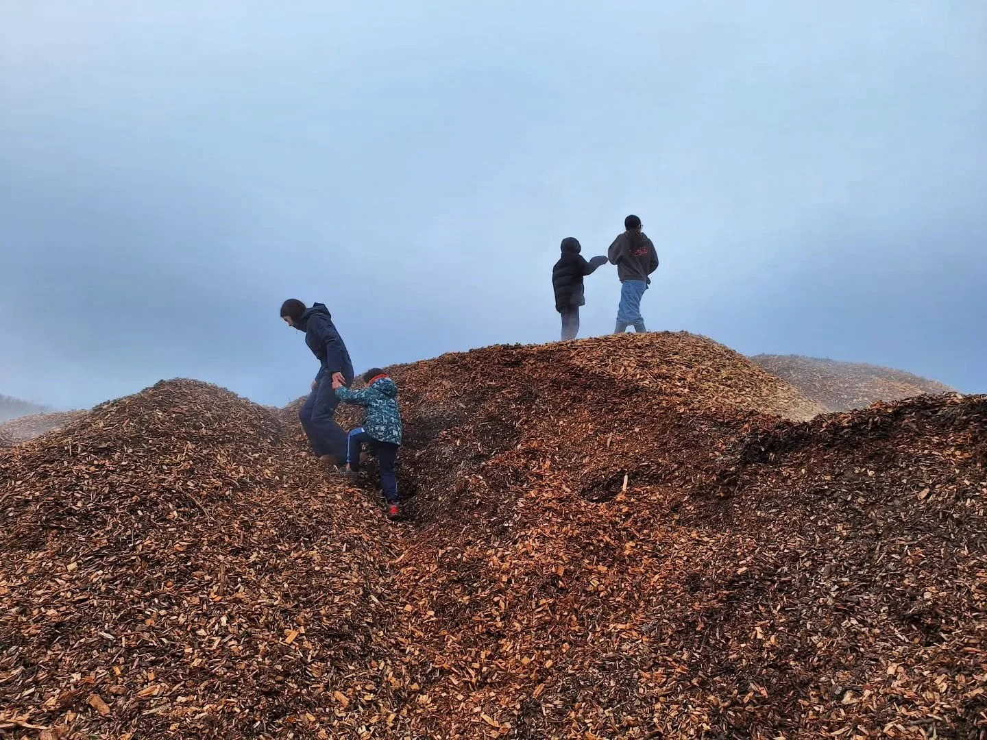 Vandaag klommen we met een aantal kinderen over stomende schorsbergen. Tegelijkertijd werden ook binnenin veel stappen gezet.
Tussen heel wat emoties en soms moeilijke gesprekken door vonden we ook rust en plezier in de natuur.
De kracht van buiten z