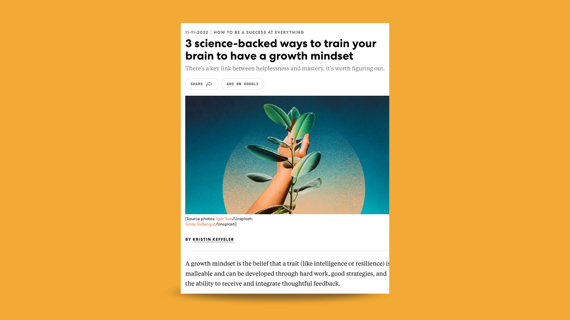 Three Science-backed Ways to Train Your Brain to Have a Growth Mindset