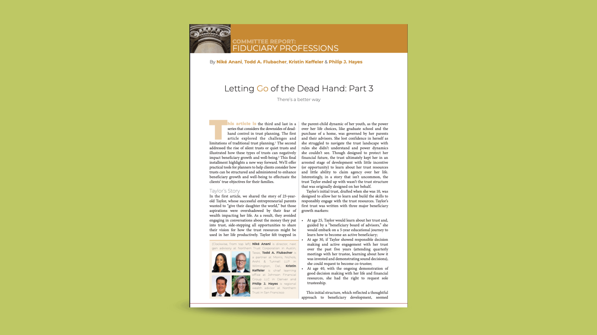 Letting Go of the Dead Hand: Part 3&nbsp;