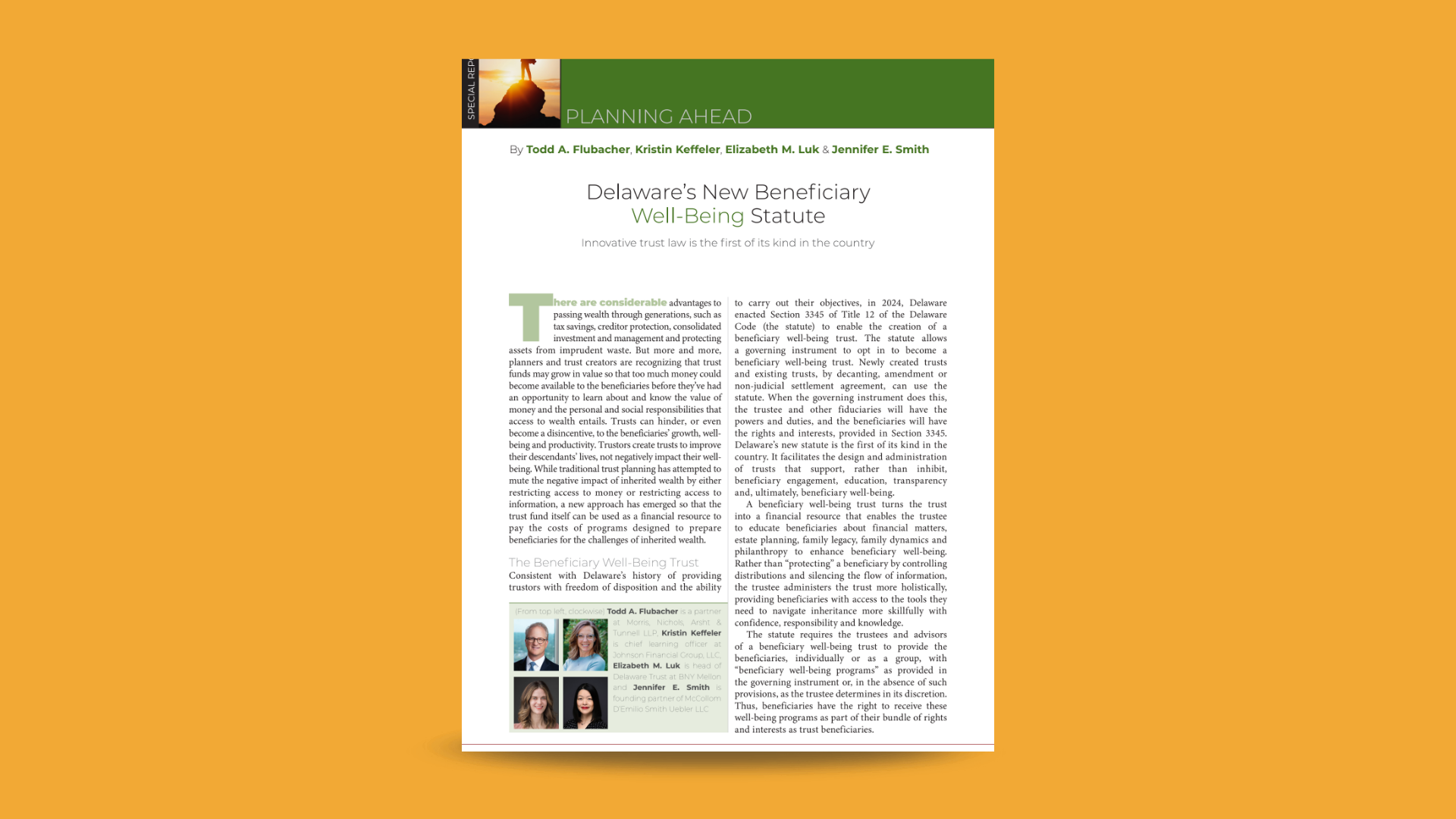 Beneficiary Wellbeing Trusts