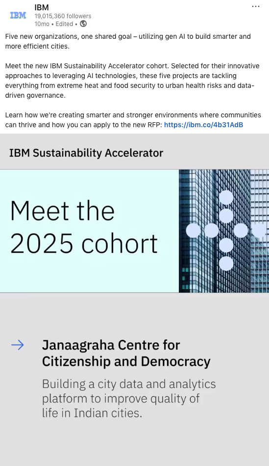 IBM Sustainability Accelerator