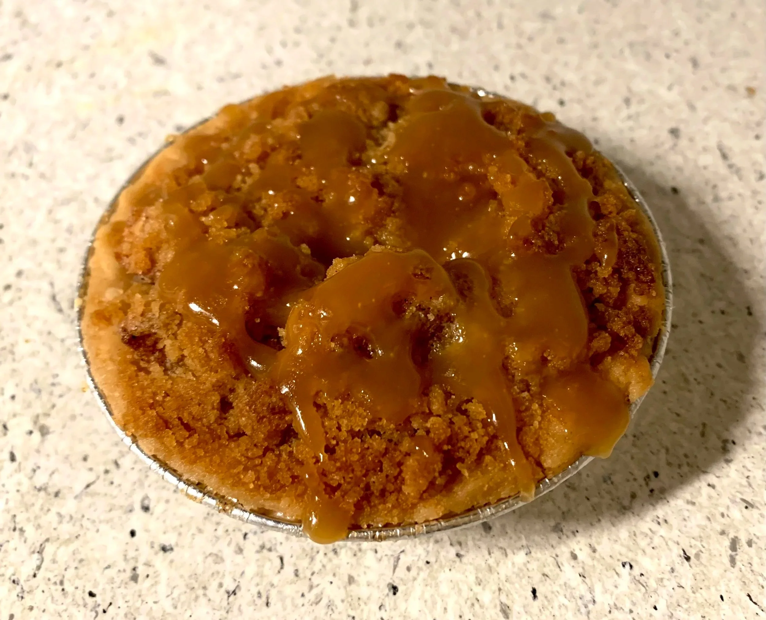 Individual 3-inch mini pies, with a range of flavors including: Sweet Egg Custard, Key Lime, Apple Caramel Crumble, Mixed Berry Crumble, Spiced Chai Pumpkin, and Pistachio Fluff.