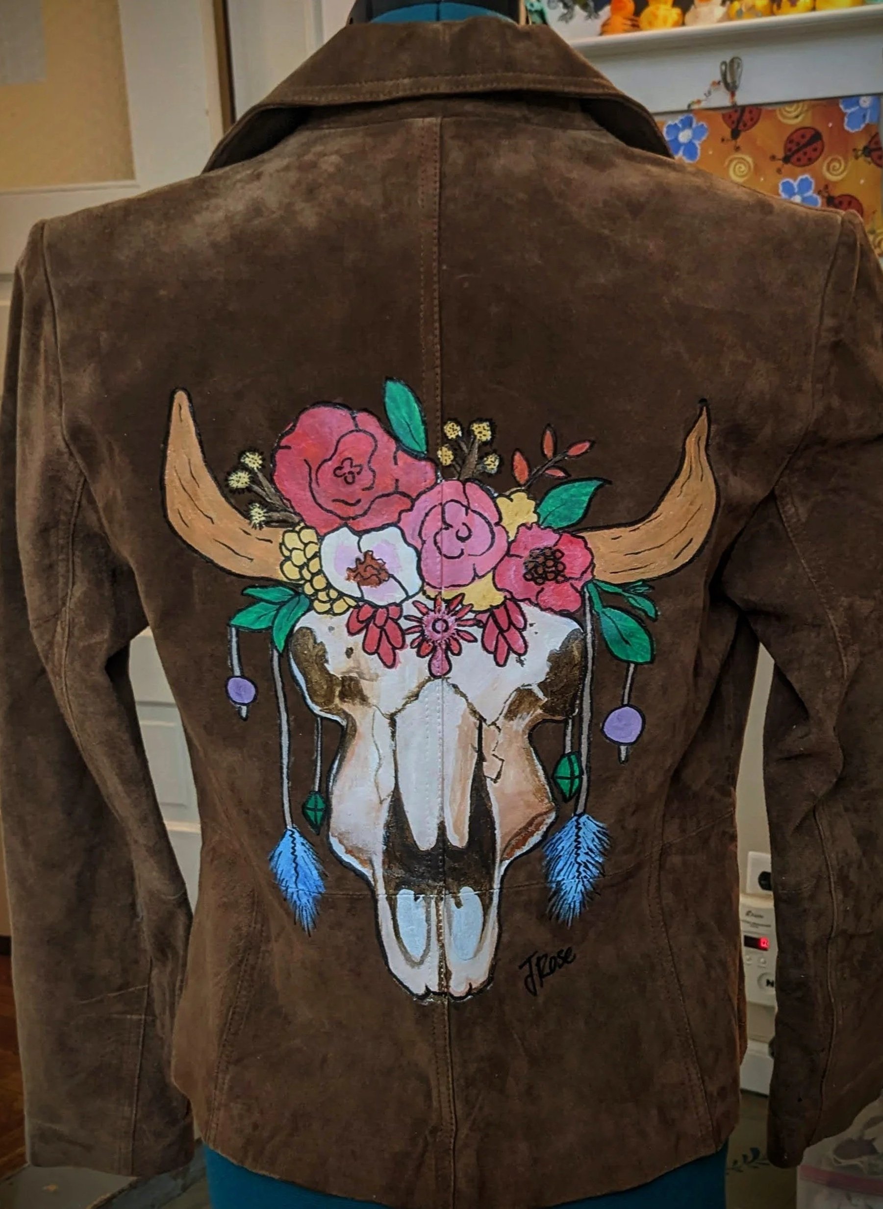 painted leather- sold