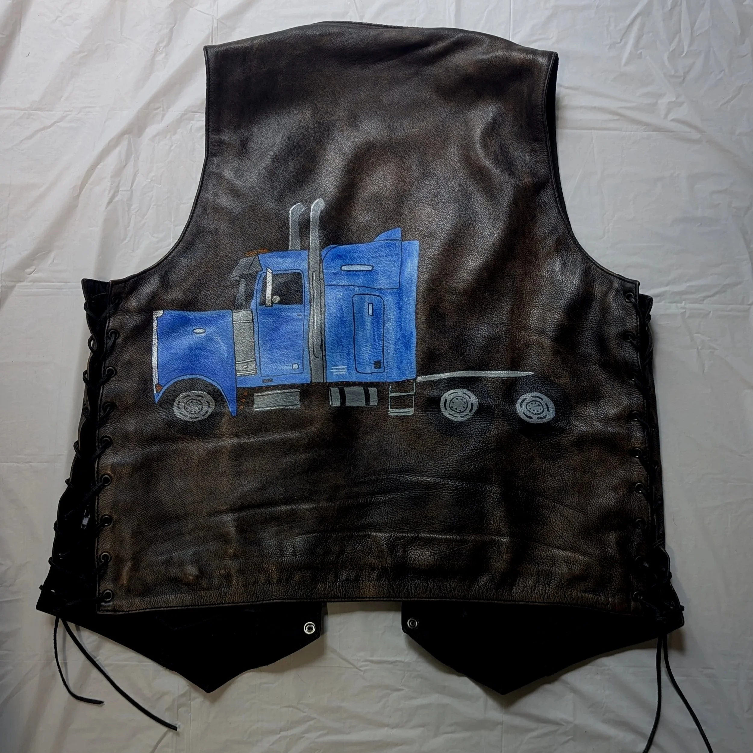 custom order painted leather