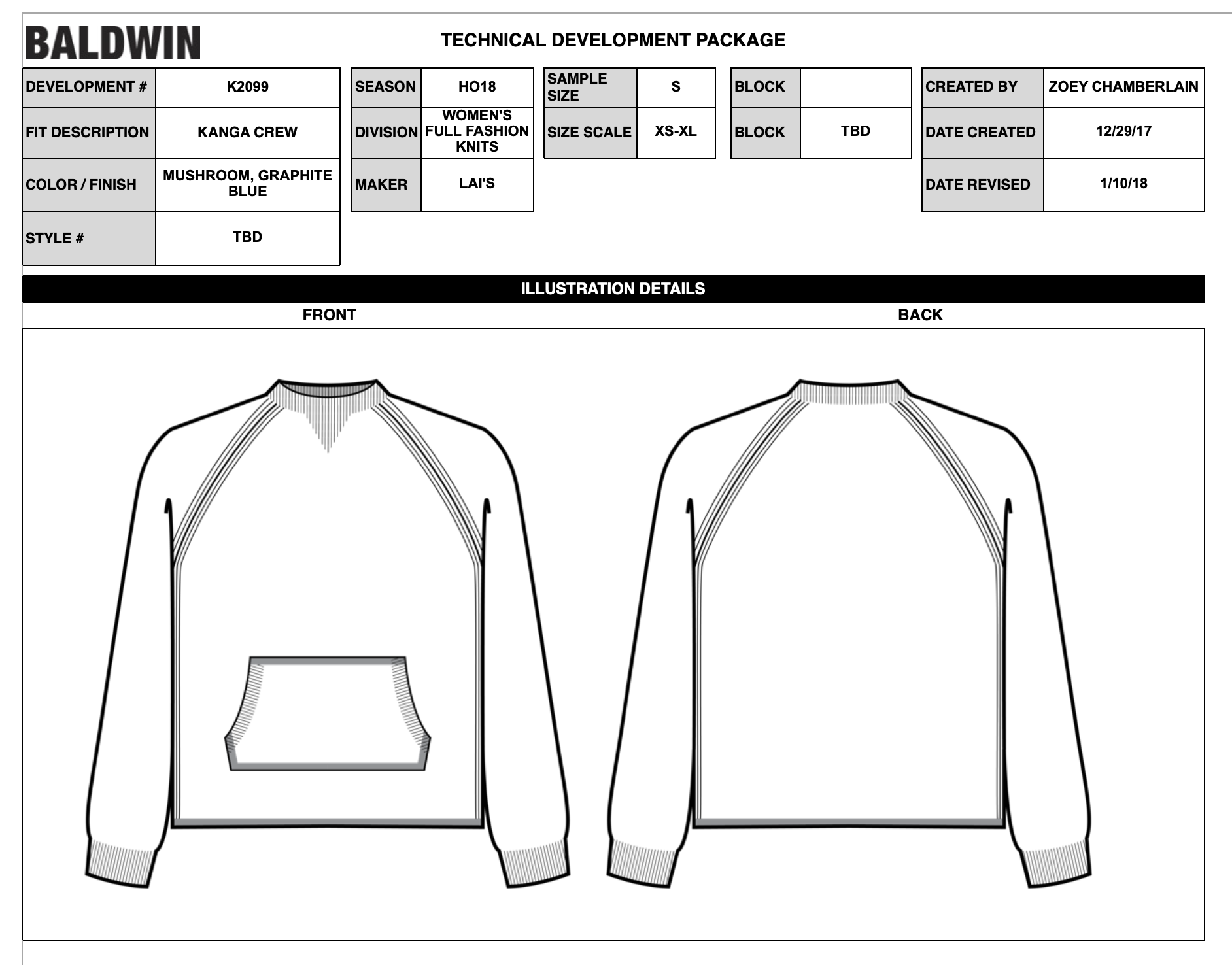Design — right panel