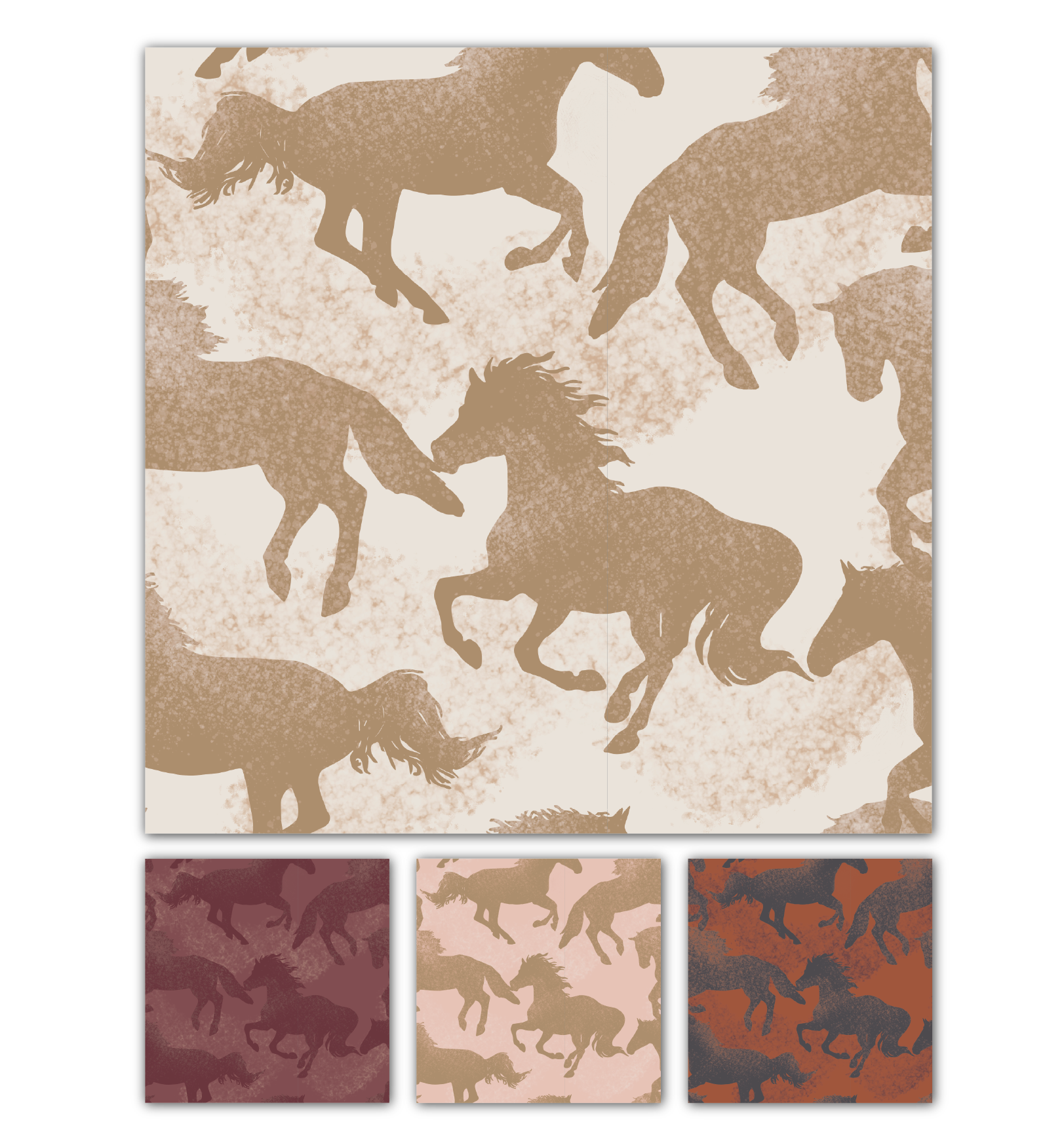 Running horses print
