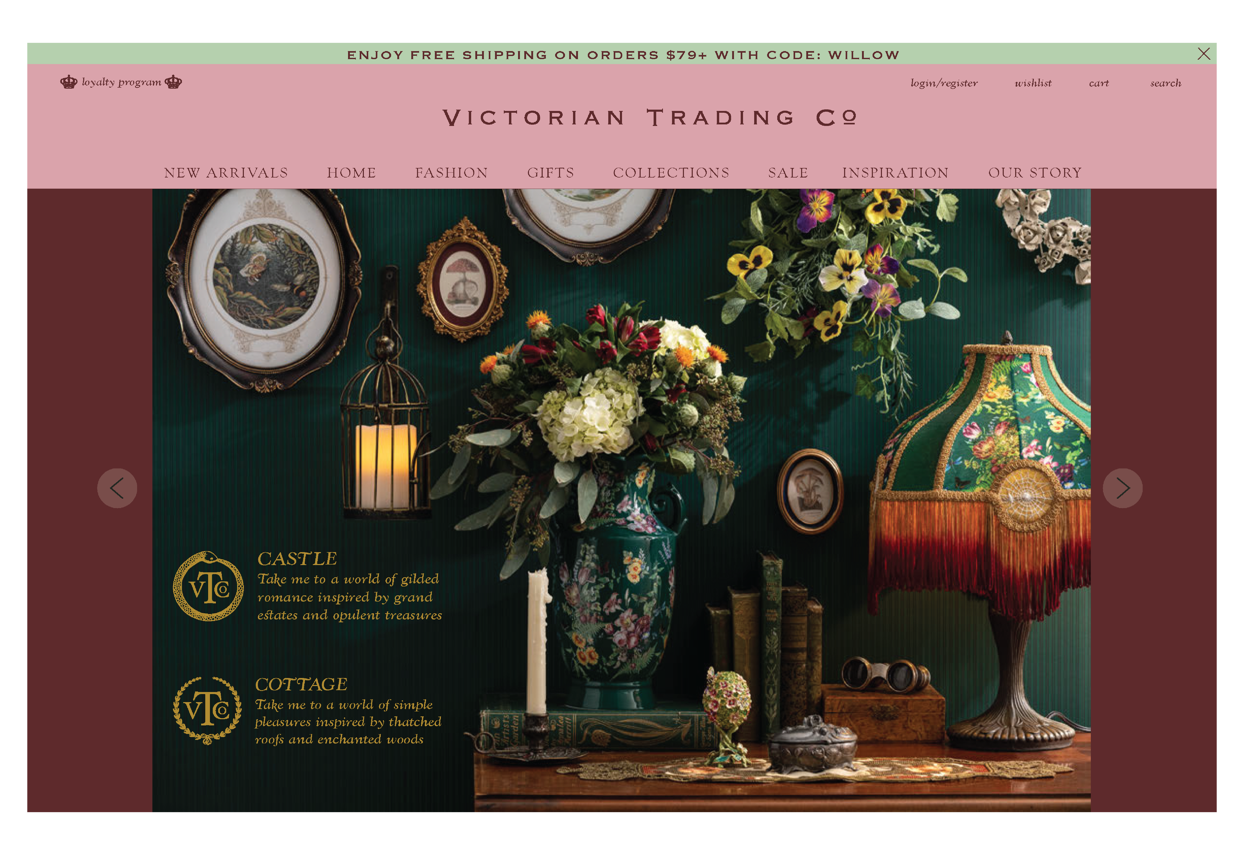 Victorian Trading Co. — Web Design 2