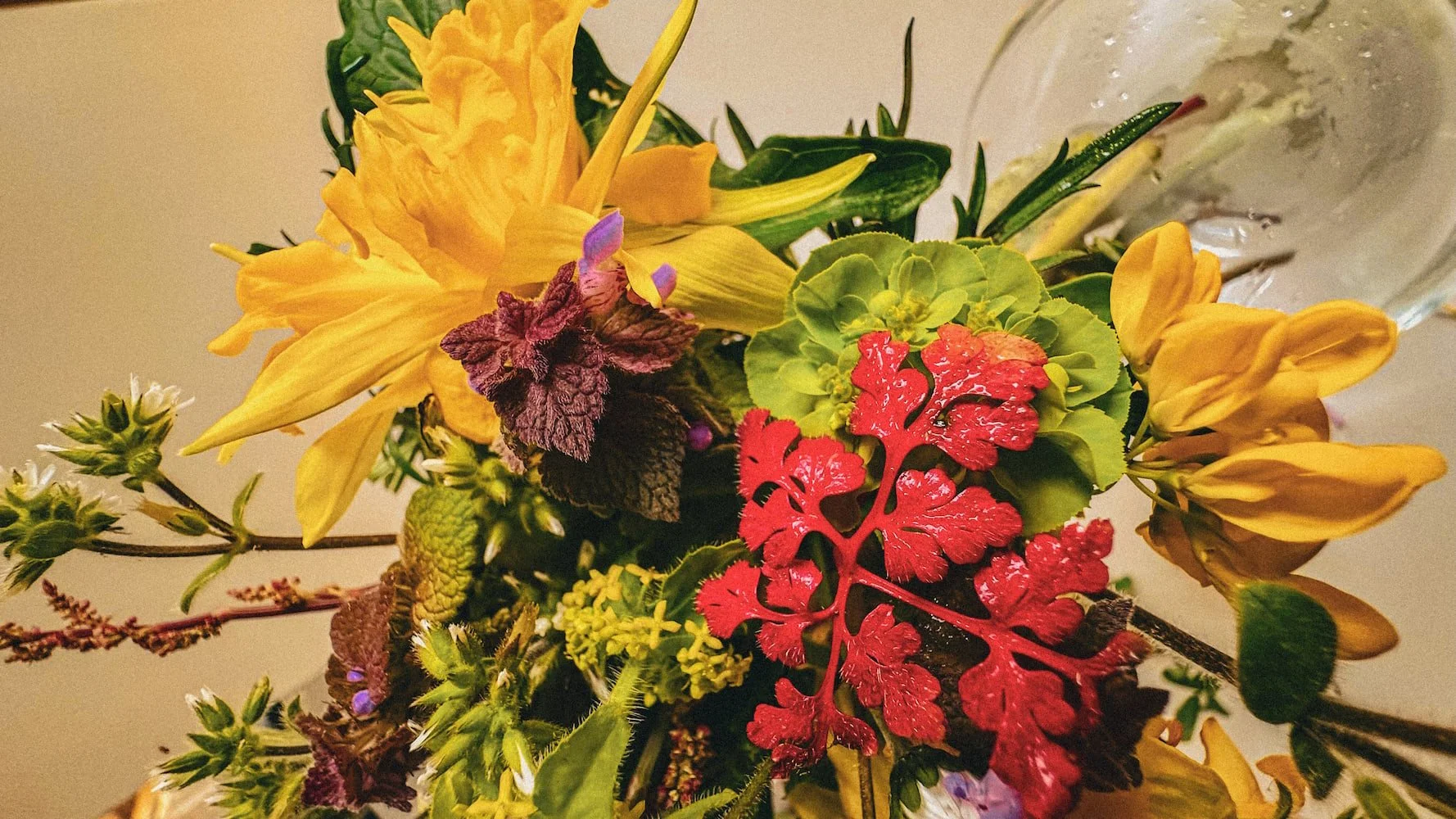 Winter flowers bouquet