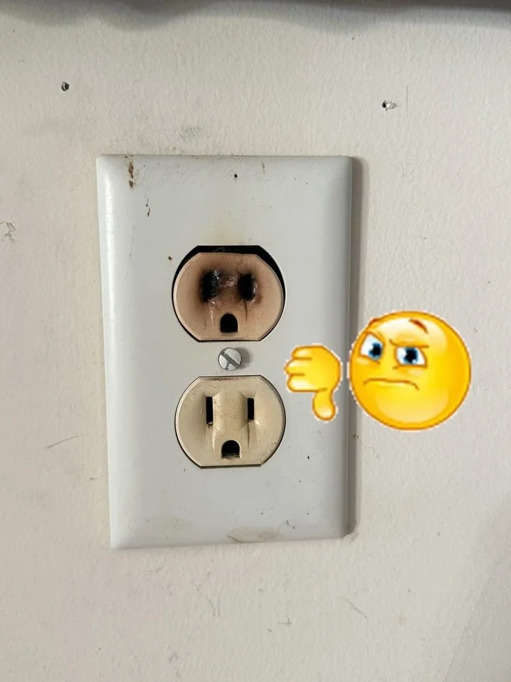 A lot of troubleshooting this month. A faulty outlet may seem small, but it can become a serious fire hazard if ignored. If you&rsquo;re having electrical issues, give us a call!