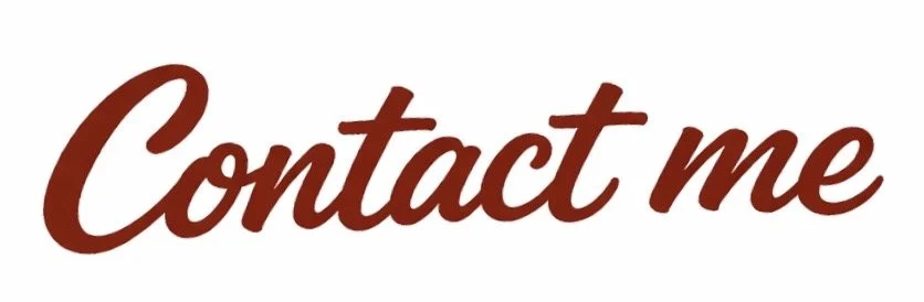 Text that says 'Contact me' in cursive font on a white background.