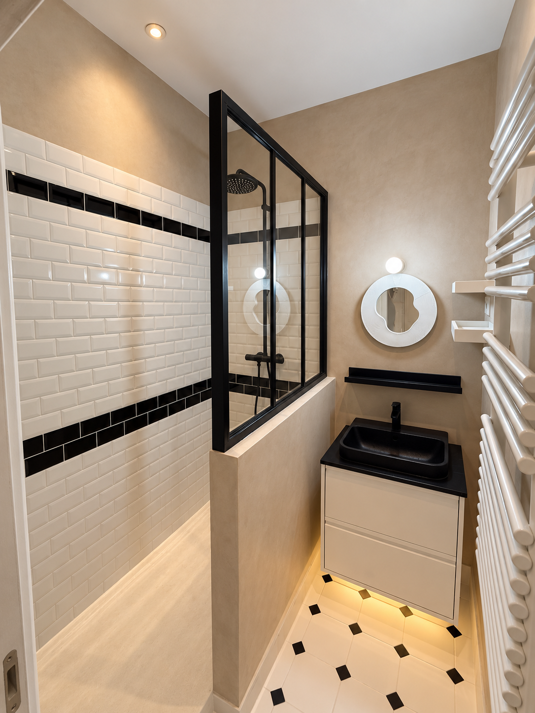 Salle de bain contemporaine à Malakoff