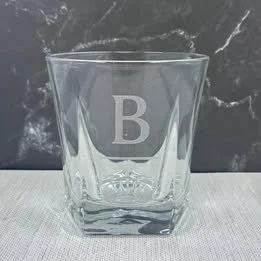 Custom Laser-Engraved Heavy Base Whiskey Glass