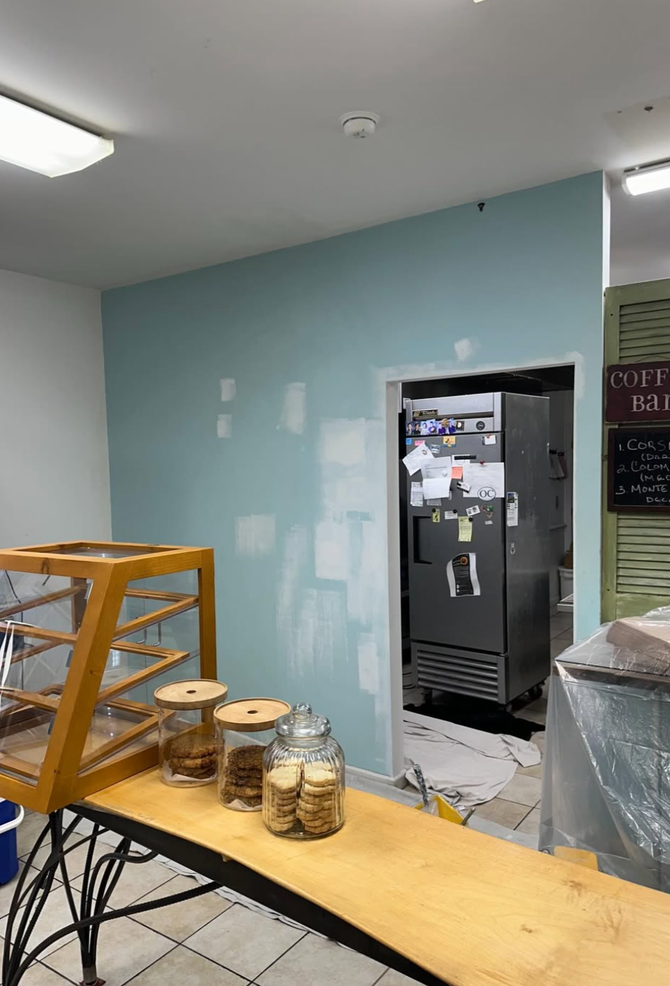 spackle, drywall, commercial painting