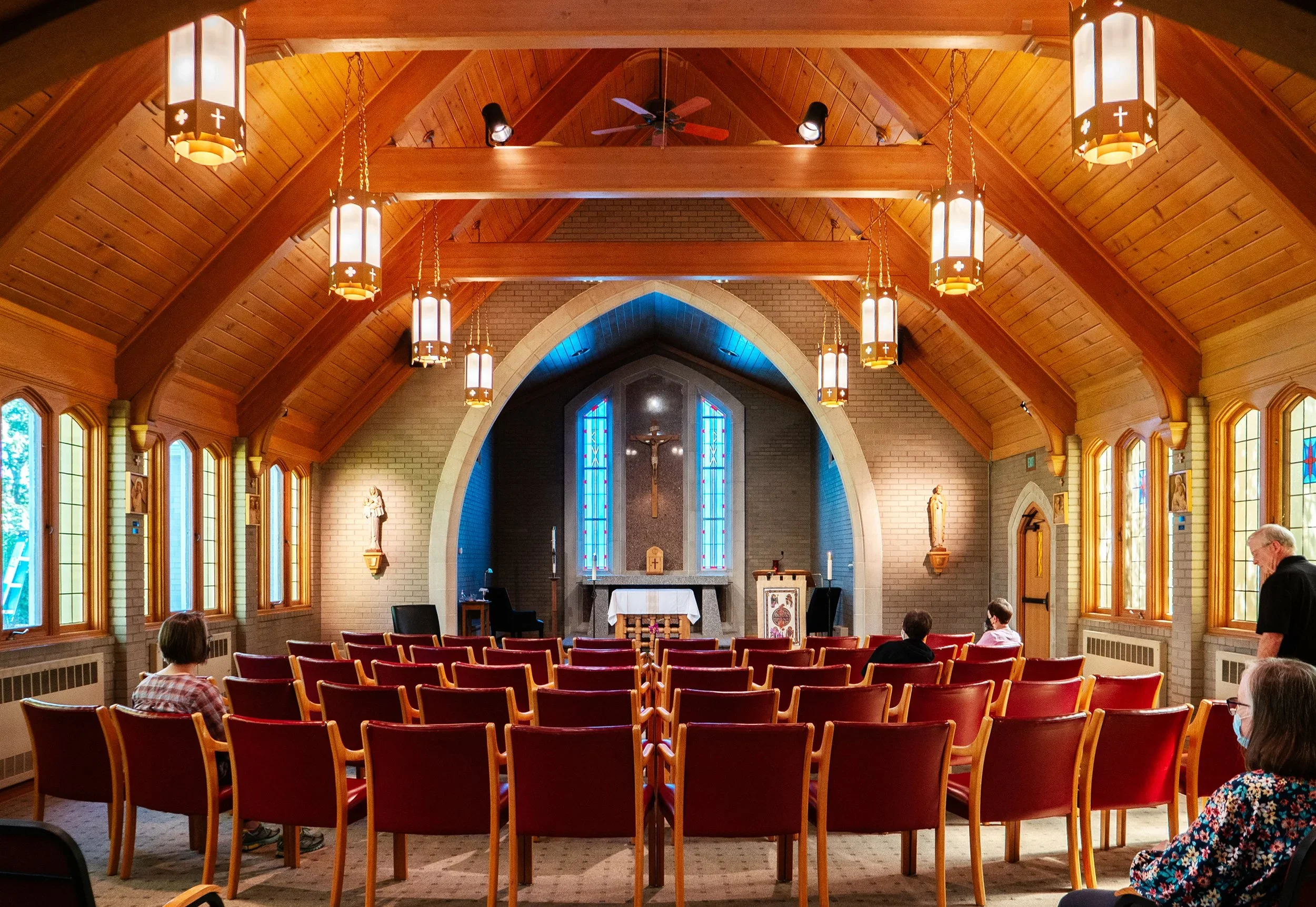 interior of chapel at sacred heart retreat house