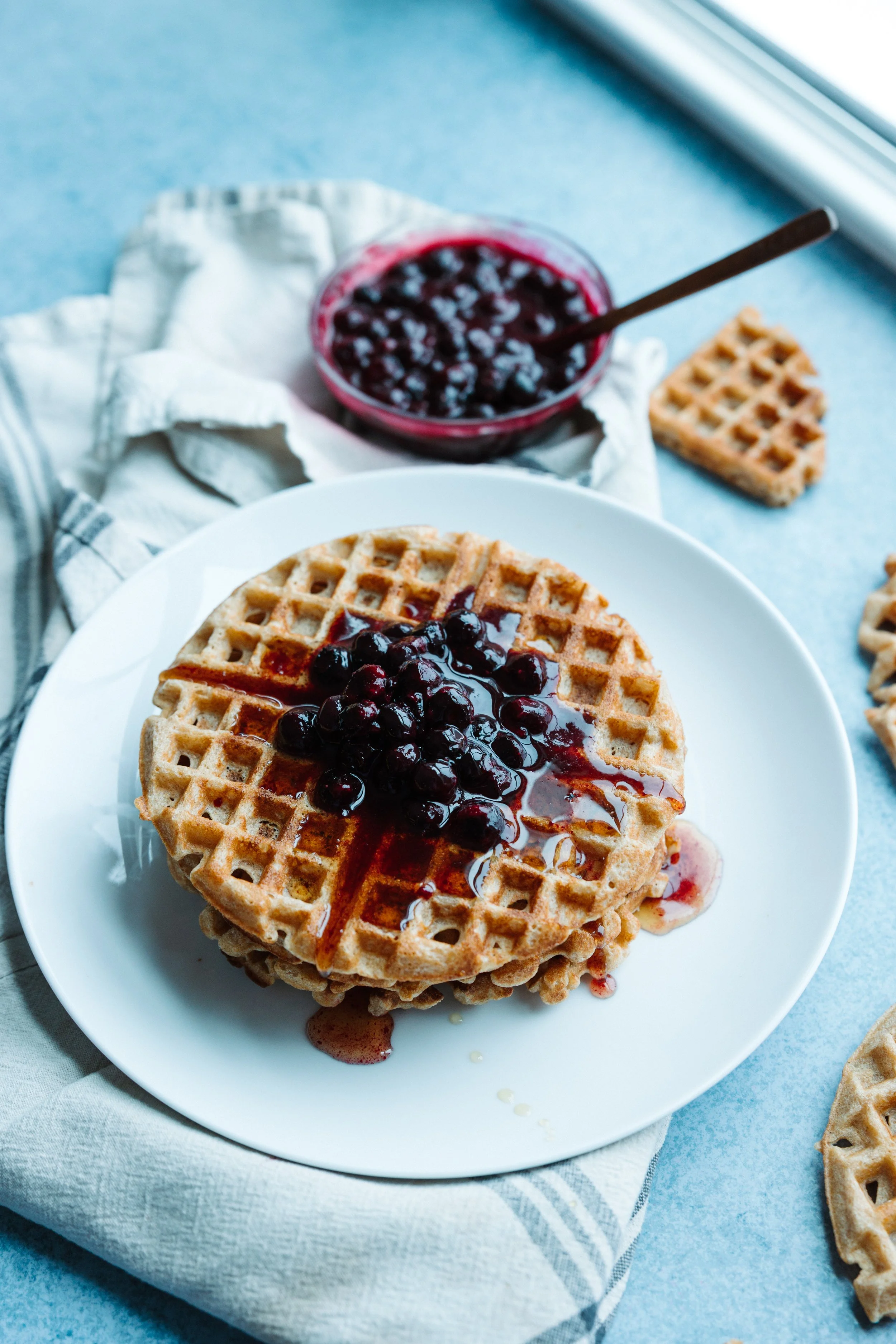 7 ingredient Sourdough Waffles