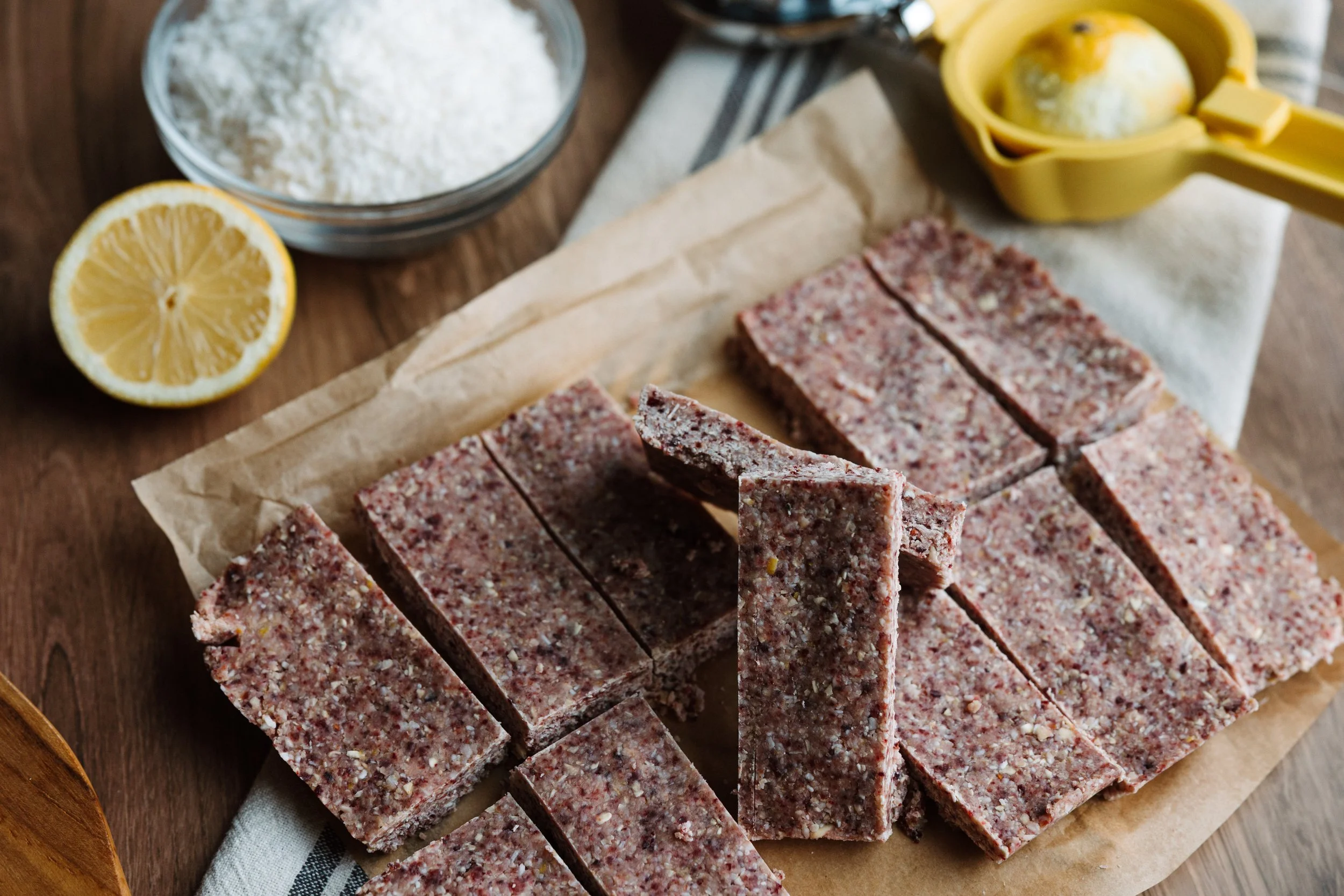 Cranberry Lemon Coconut bars
