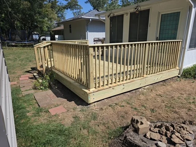 newly constructed deck