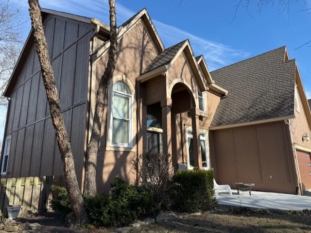 front of a newly painted home
