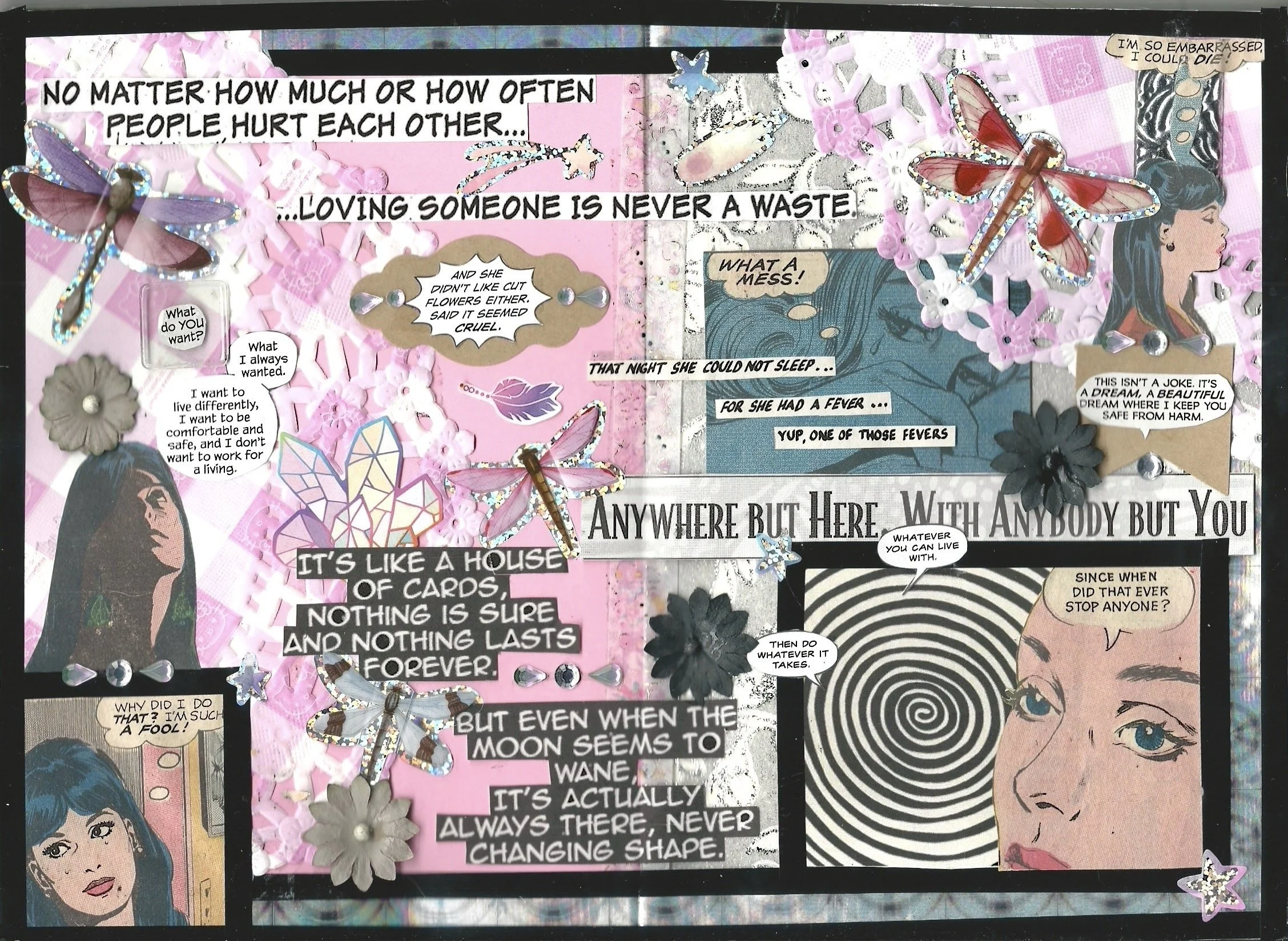 "Lover Girl" -
Mixed Media Hand-Cut Collage,
2024