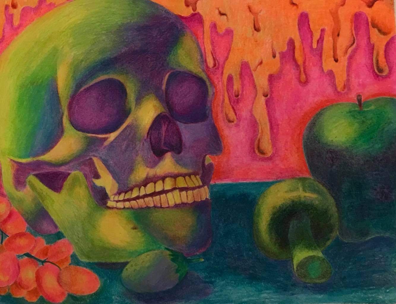 "Dead Man's Feast" -
Colored Pencil on Bristol,
2018