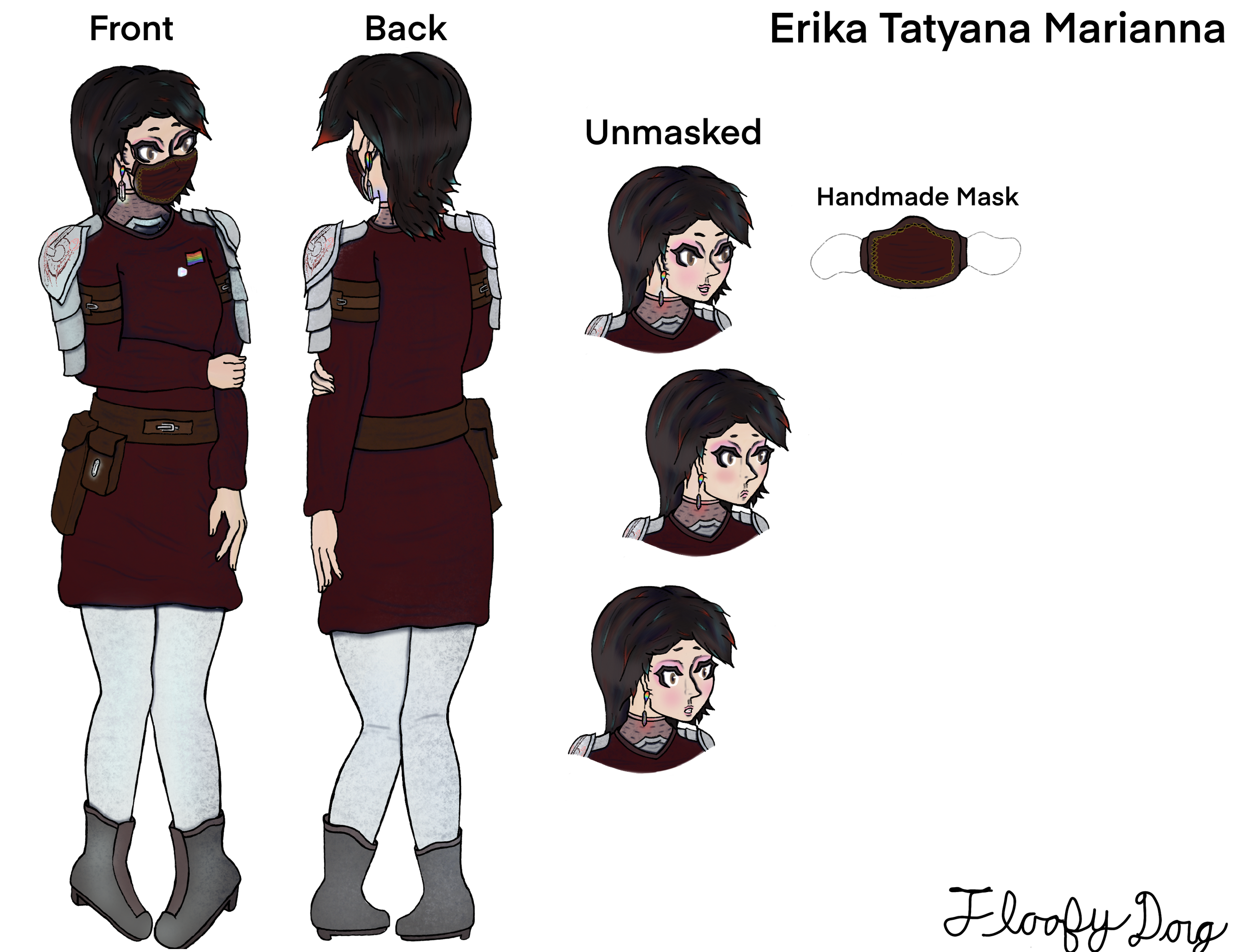 A character design piece for a side character from my webcomic, named Erika. 