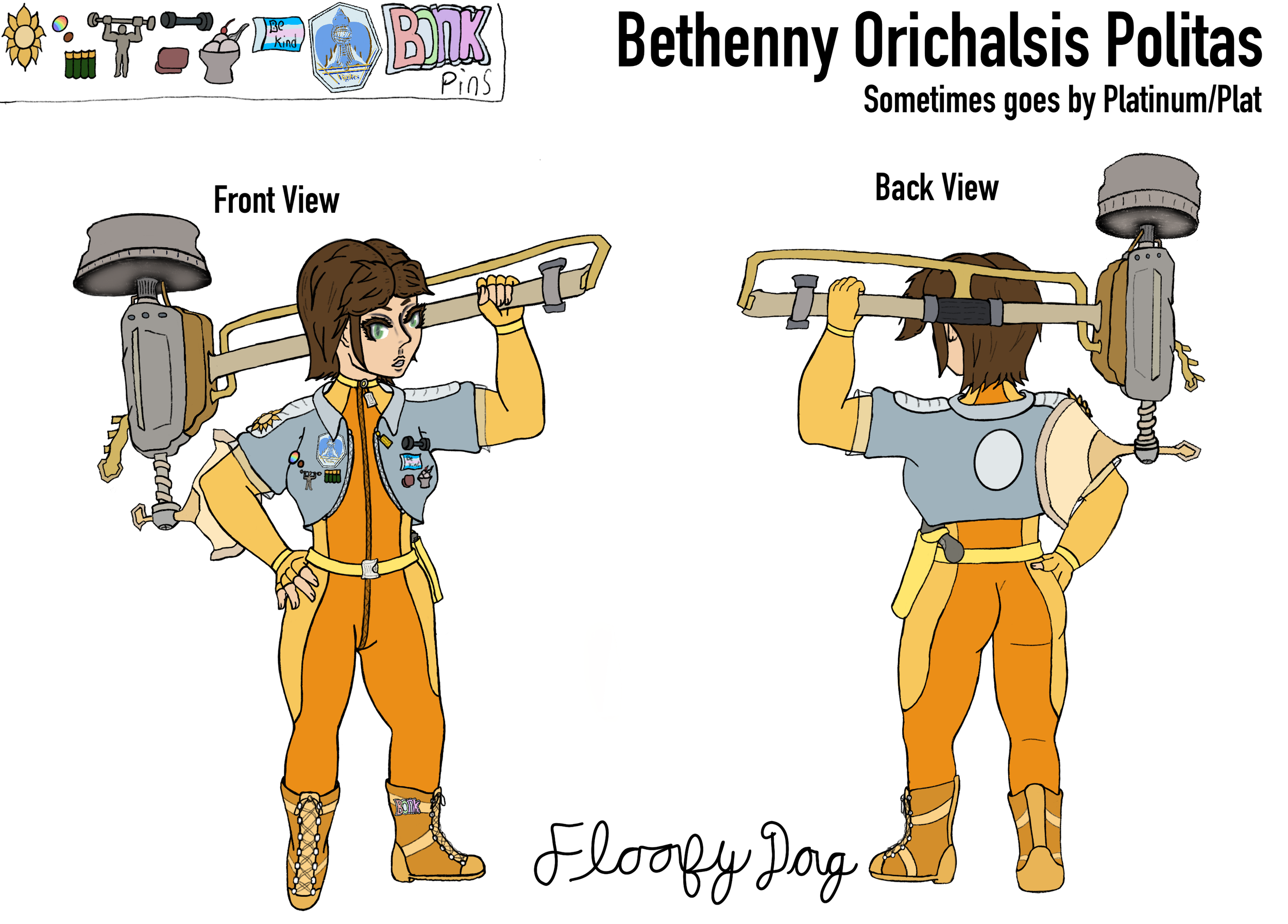 An old character design piece for my webcomics main character Bethenny. Done as a project for my Digital Design class at Erie Community College