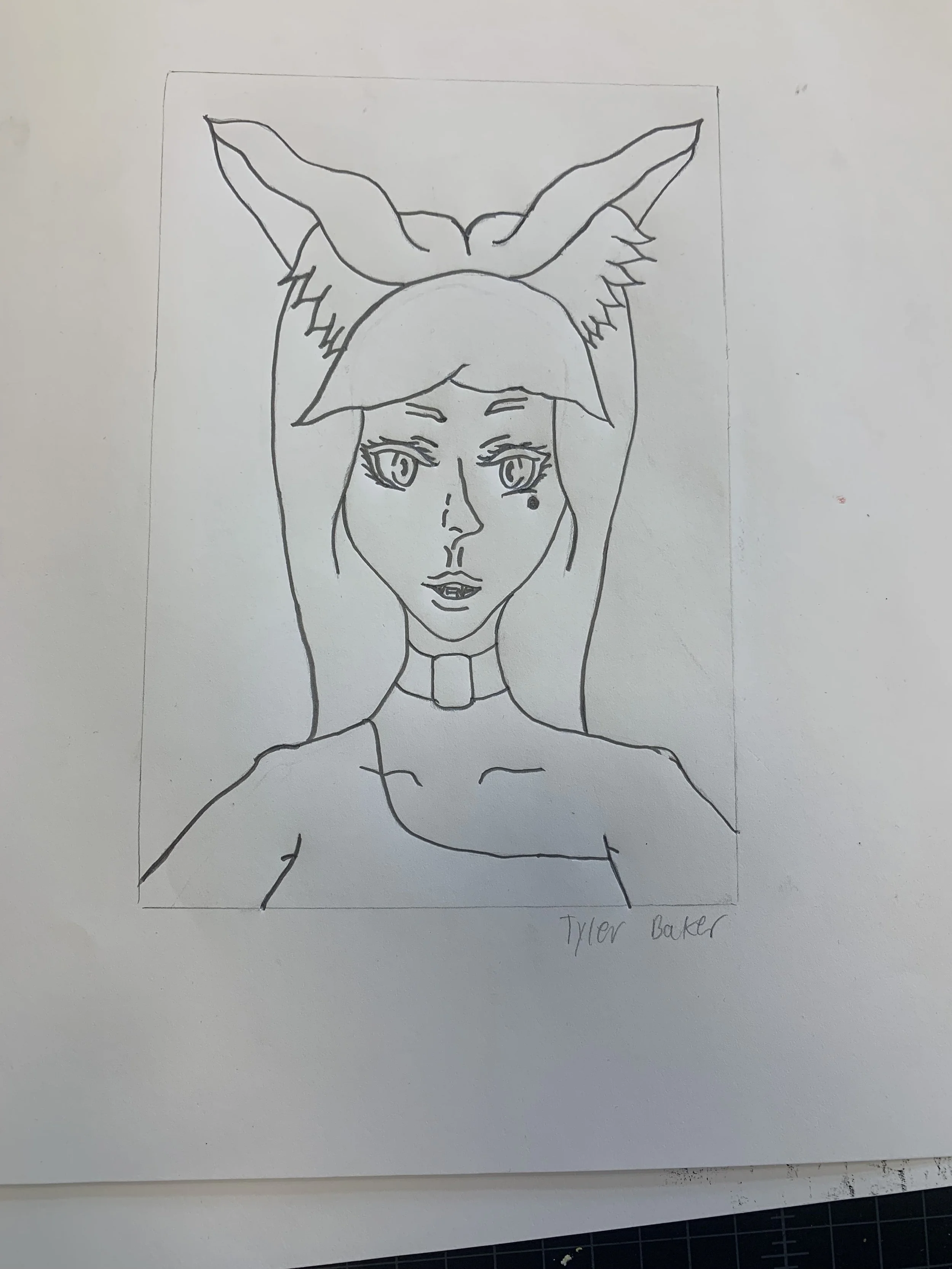 The plate made for for my 2d Design class at Erie Community College