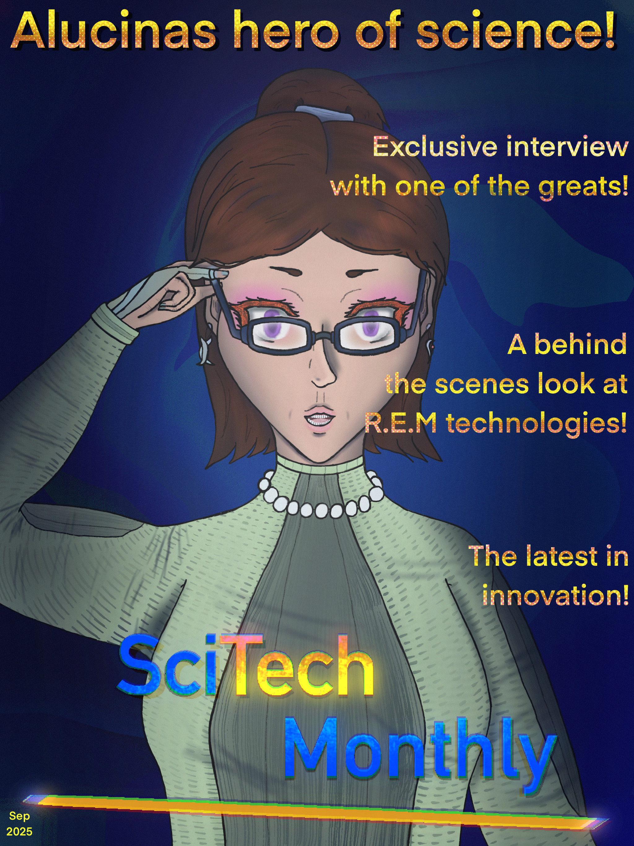 A mock magazine cover done for my Digital Design class at Erie Community College