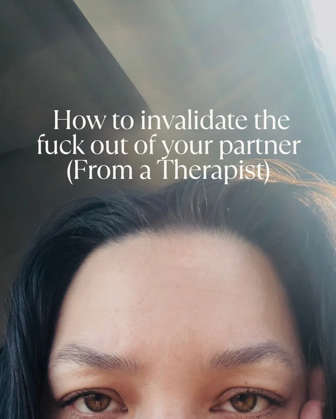 You can&rsquo;t ALWAYS validate your partner but you can work to regulate before the invalidating comes into play. 

Repairing is key!

 If you work to consistently understand each other&rsquo;s emotions and hear your partner&rsquo;s perspective, gro