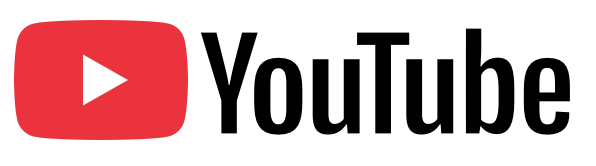 YouTube logo with red play button icon and black 'YouTube' text