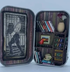 Miniature Bookcase Altoid Tins with Donna Vaux
