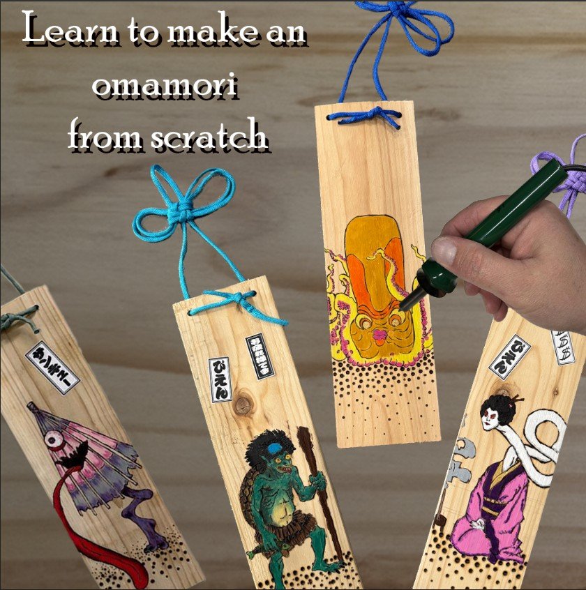 Crafting Ostu-e Omamori (Oni Protection Charm) by Crystal Garrett