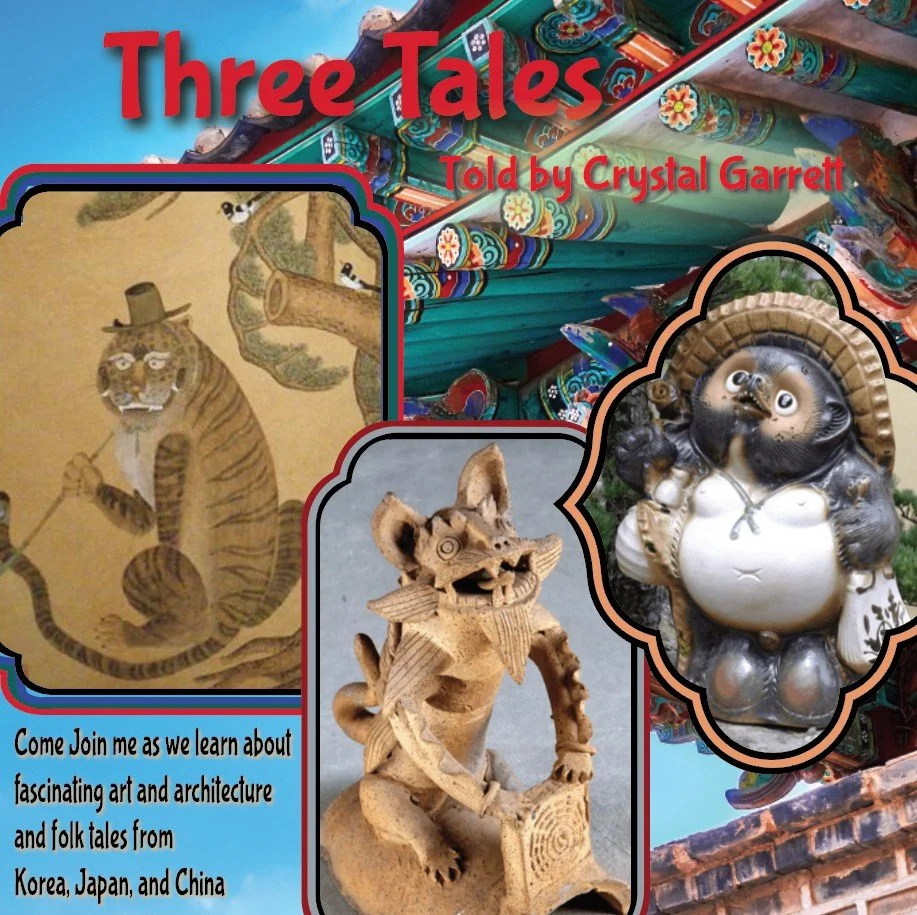 8/29 Three Tales: Folk Tales from Korea, China, and Japan by Crystal Garrett