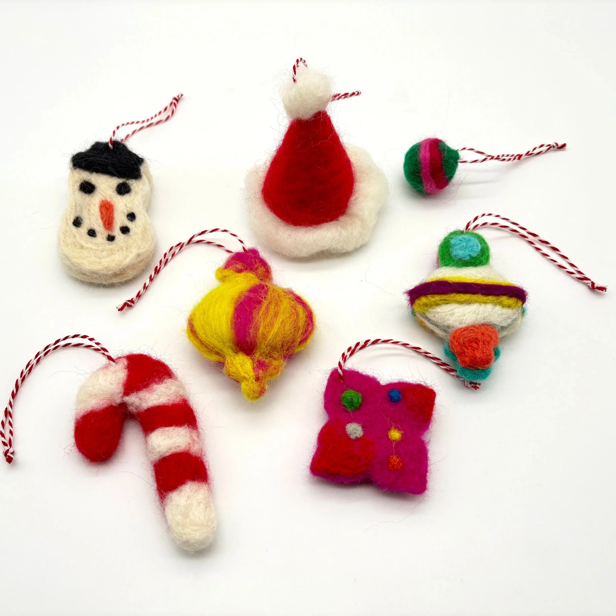 11/15 Needle Felted Holiday Ornaments