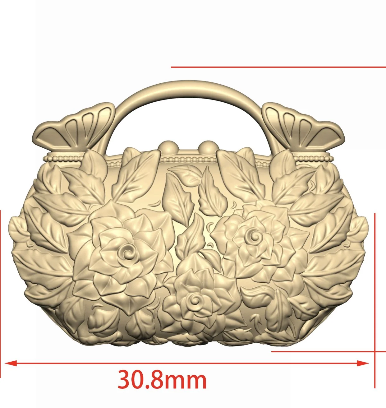 Glinda Ozdust floral clutch prelim design