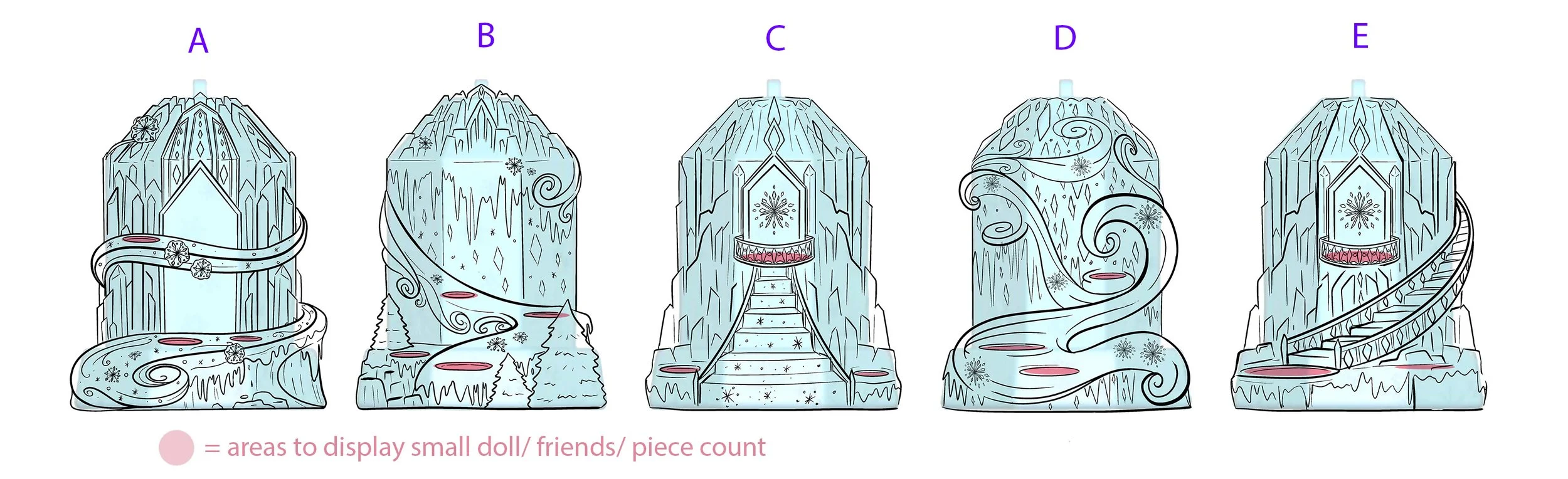 Frozen Small Doll Reveal - Structure Styling Options, inspired by Elsa's Ice Palace