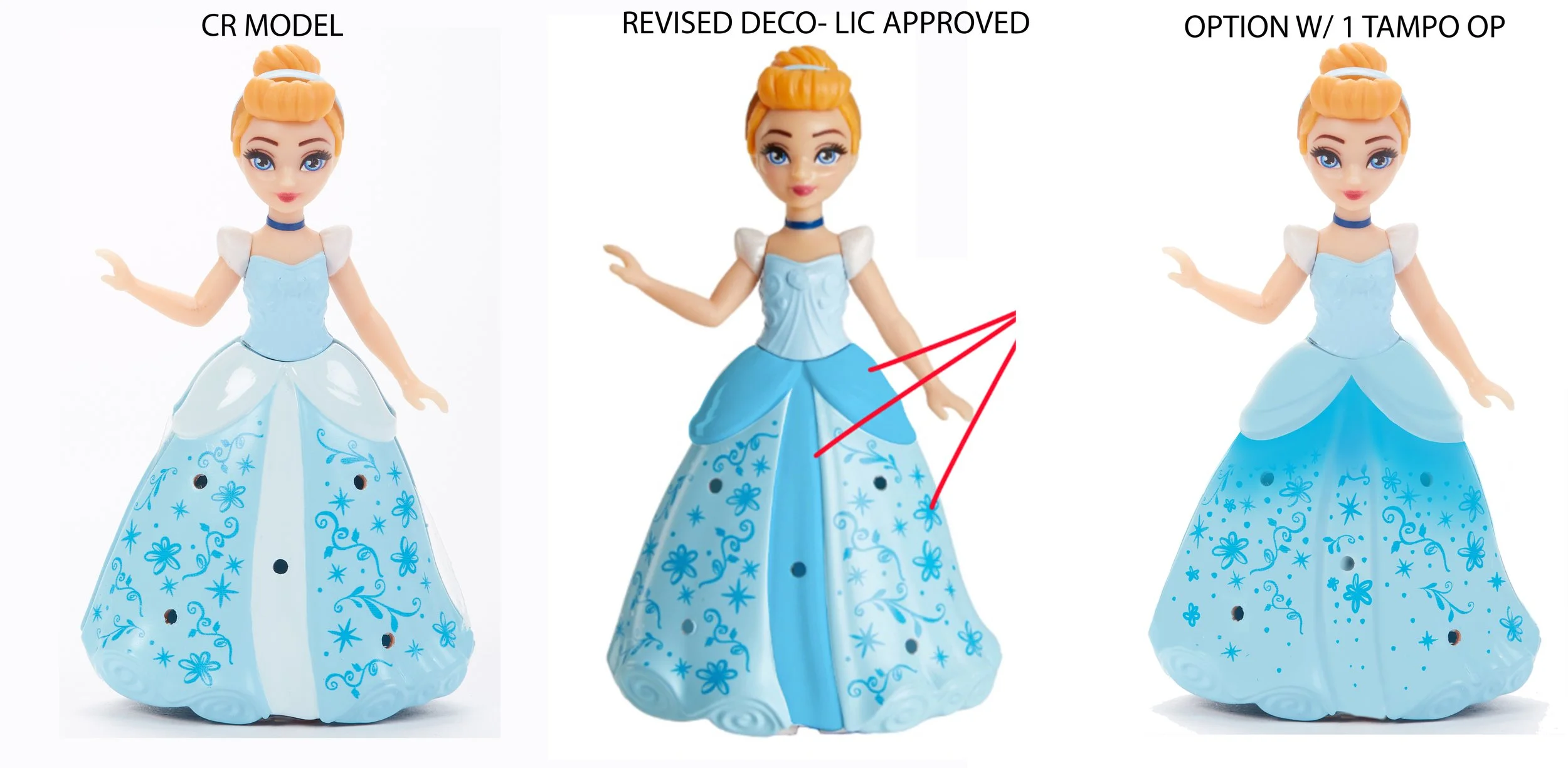 Small Doll Flower Reveal - Deco Options for Cinderella Skirt