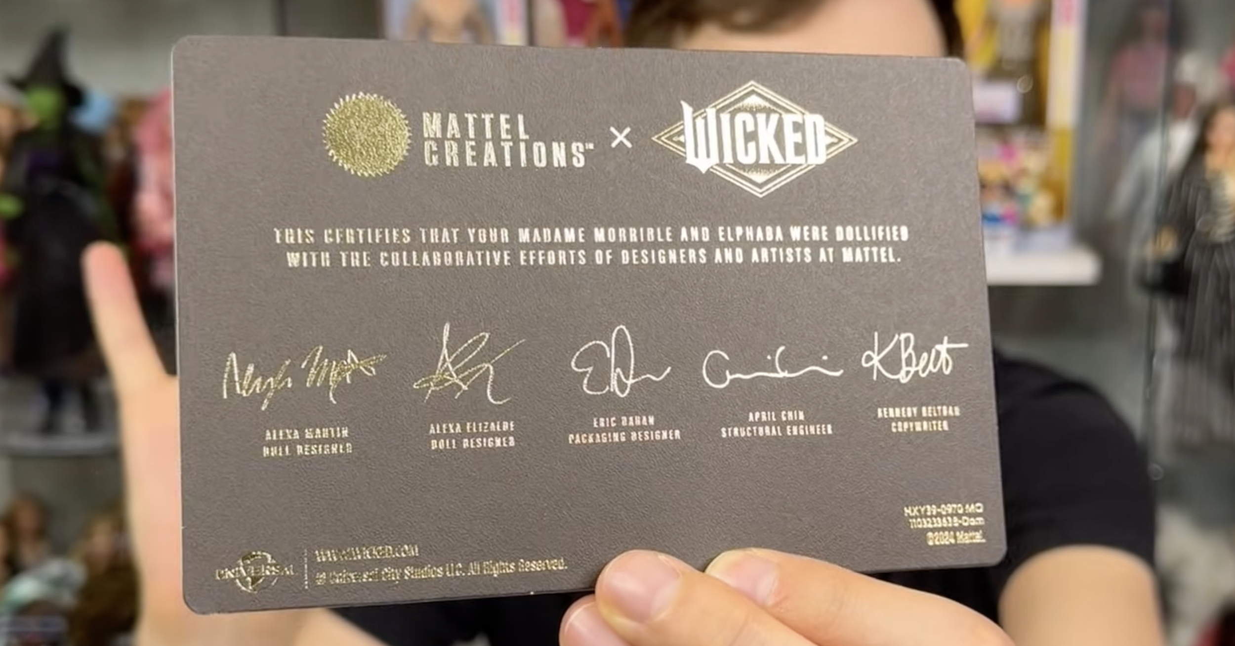 Mattel Creations Collab Certificate