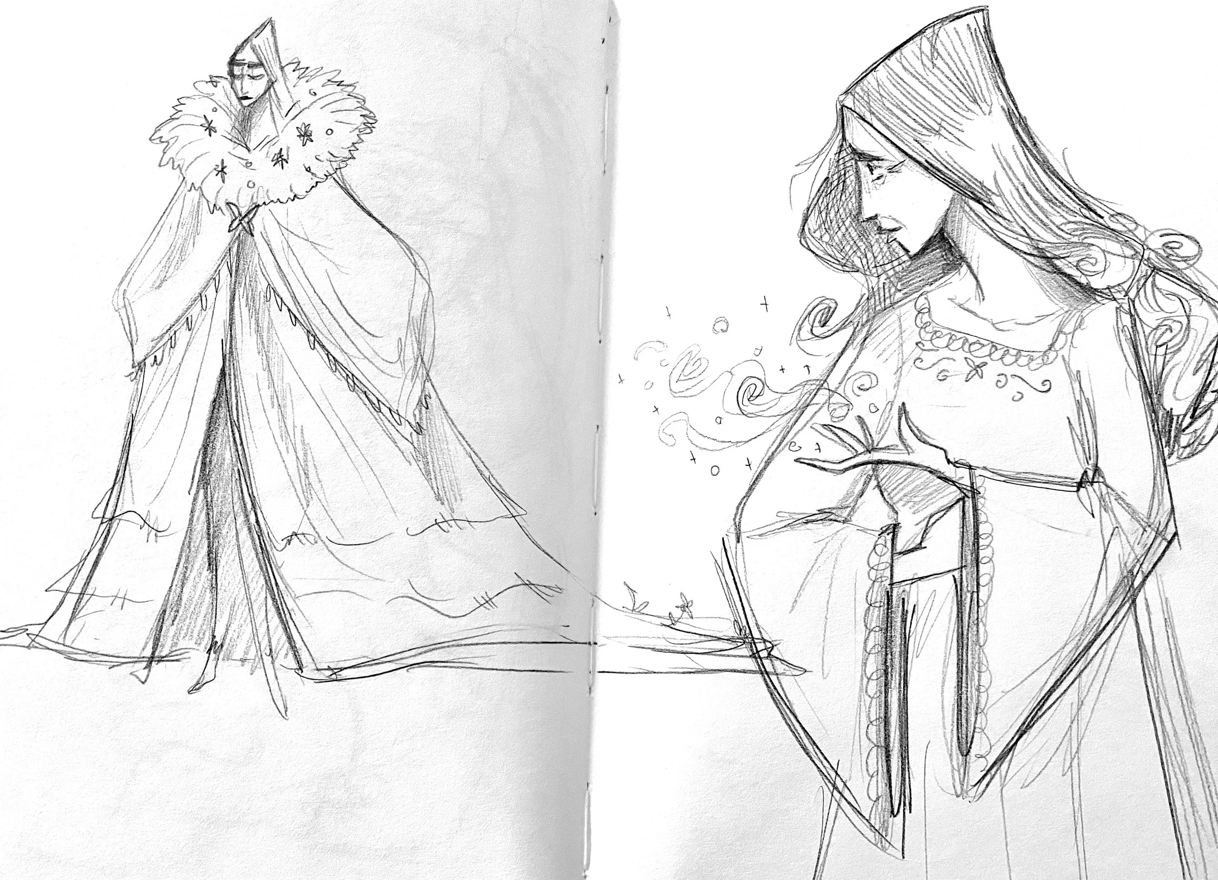 Prospera Costume & Character Sketches