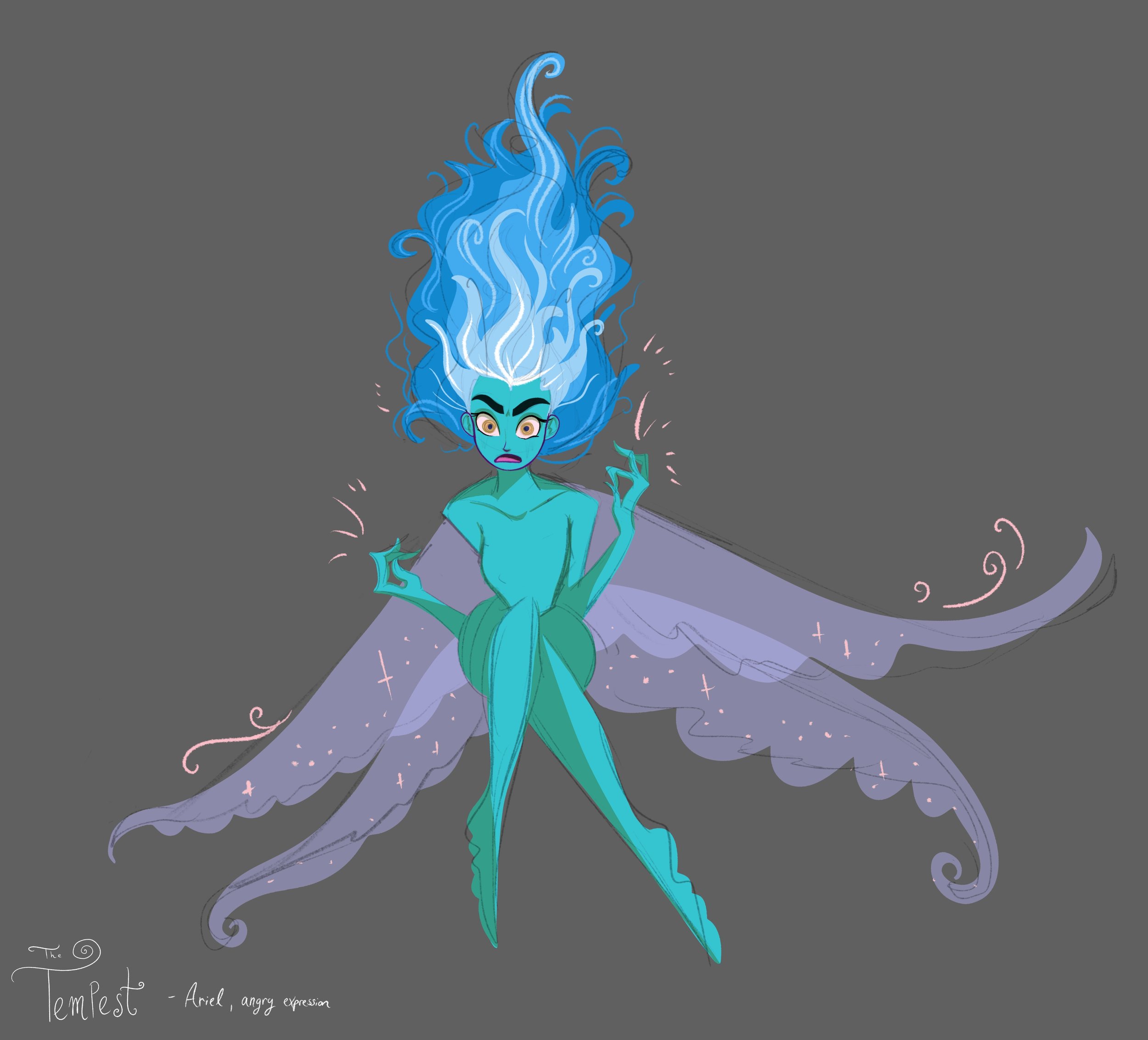 Angry Ariel Character Concept