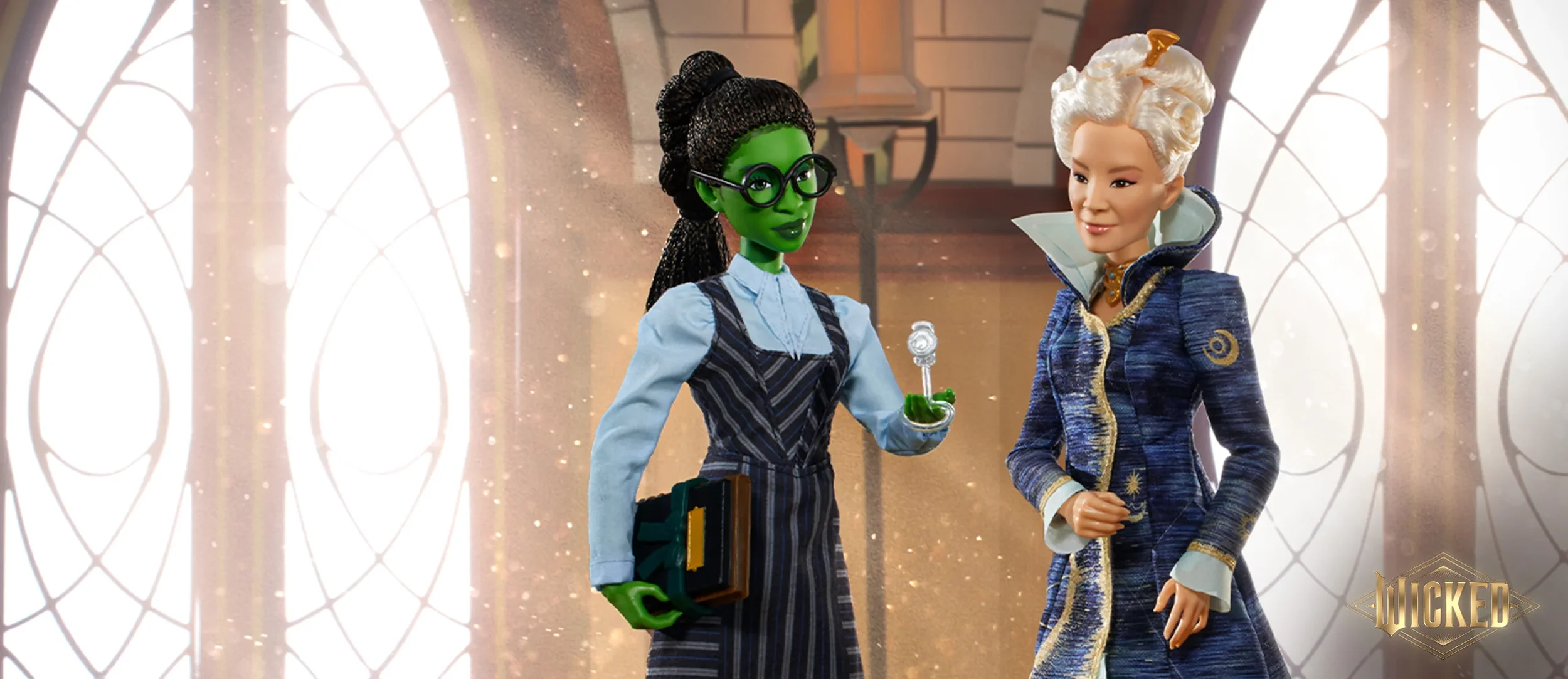 Mattel Creations Elphaba & Madame Morrible Collector Set- Promo Photo