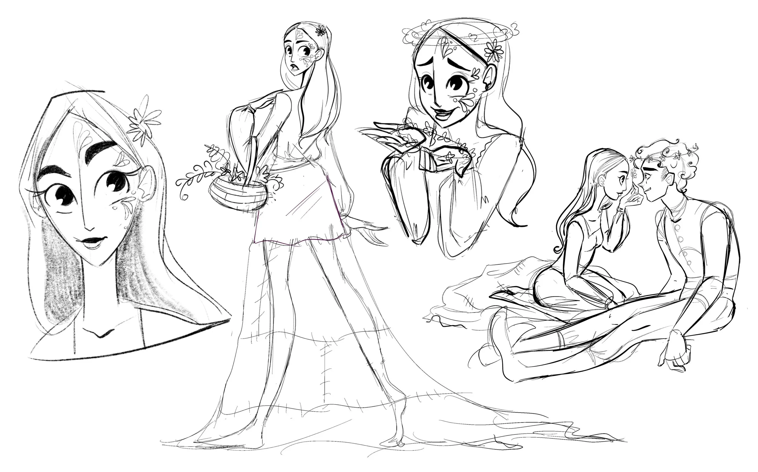 Mirana Character Sketches