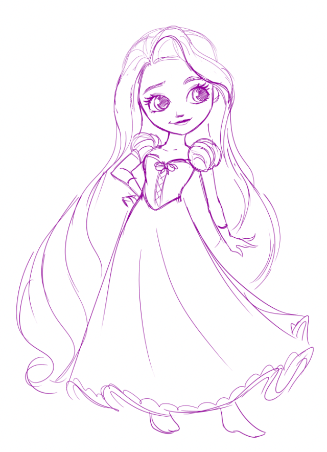 Disney Princess Small Doll, New Styling Exploration- Rapunzel