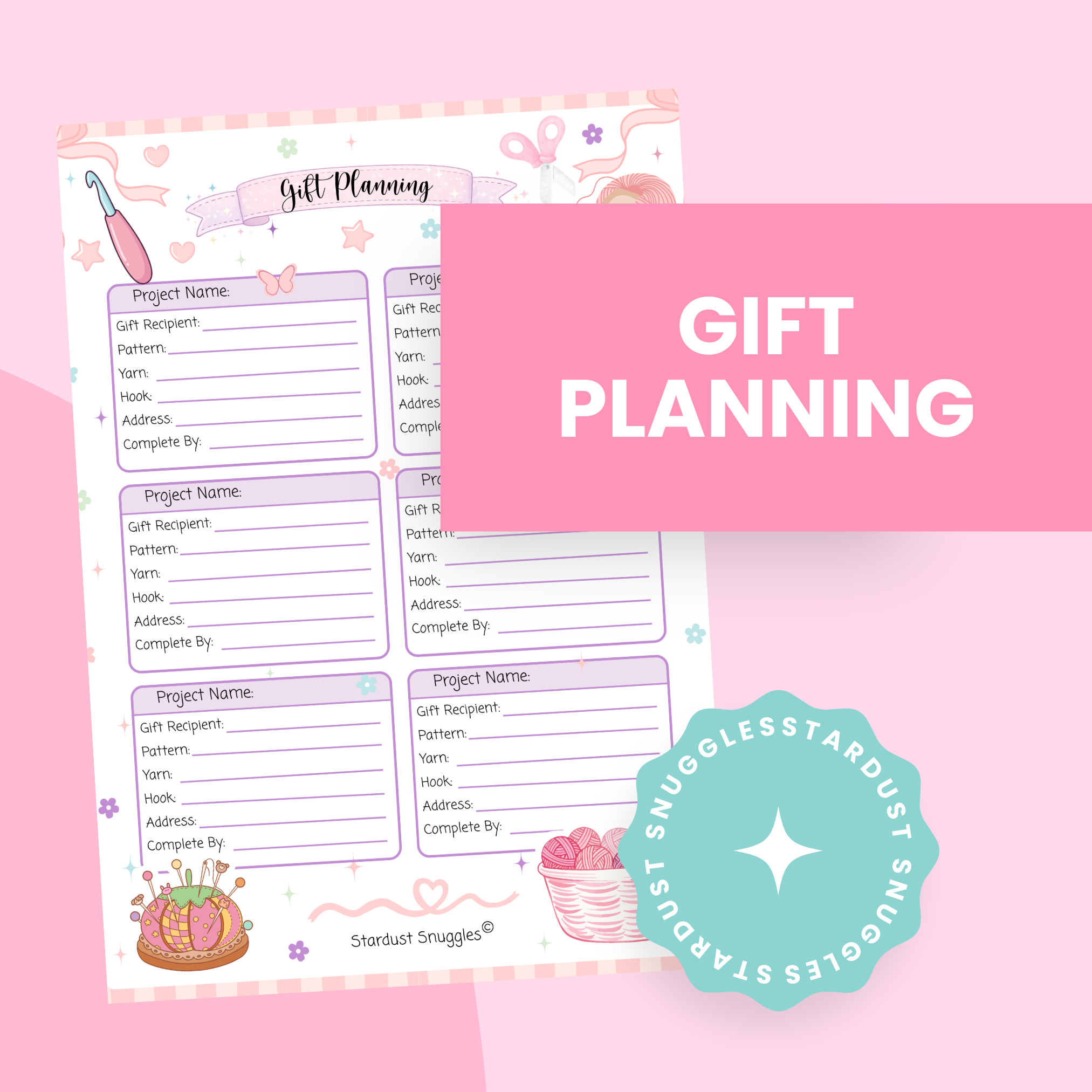 Digital Download Crochet Gift Planning