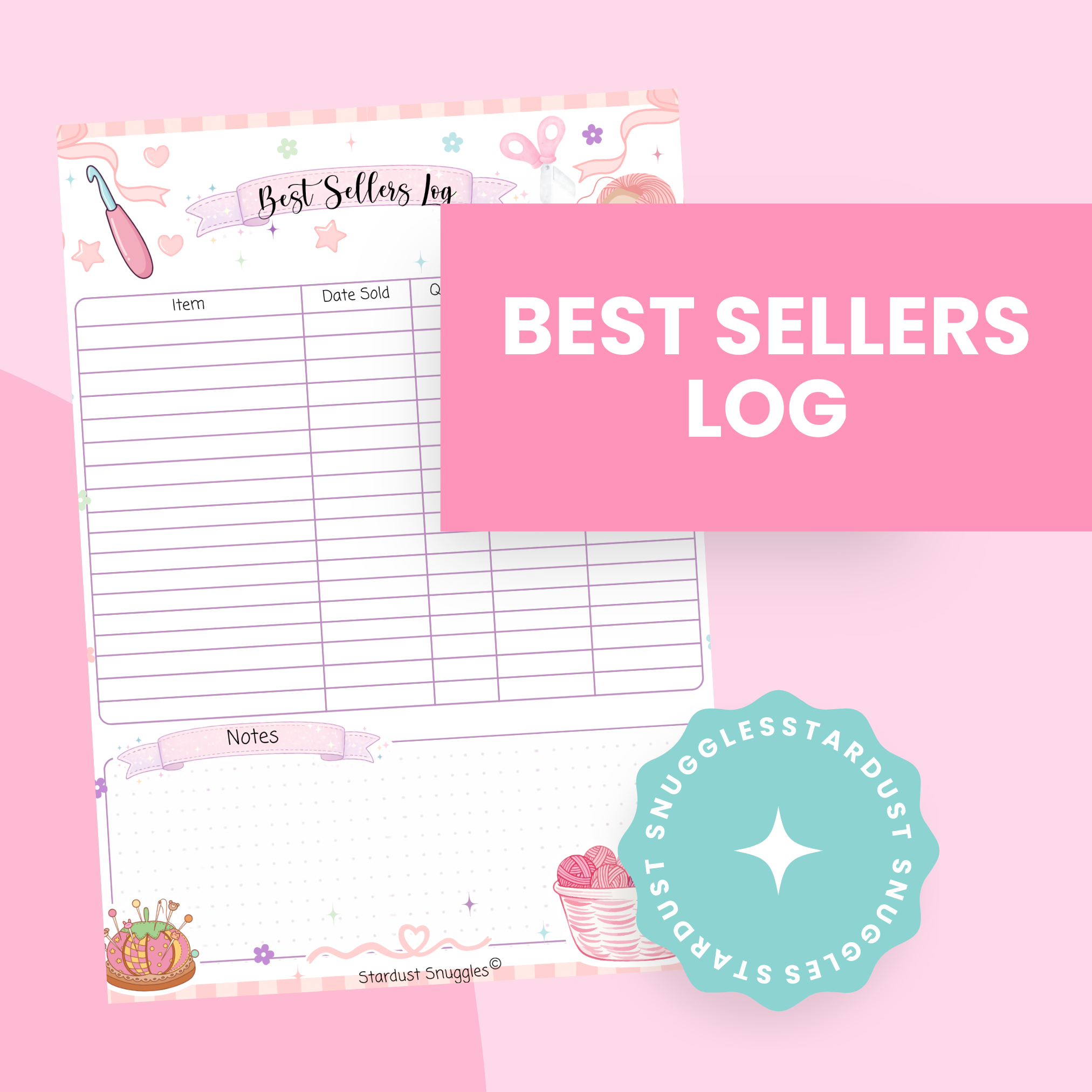 Digital Download Crochet Best Sellers Log