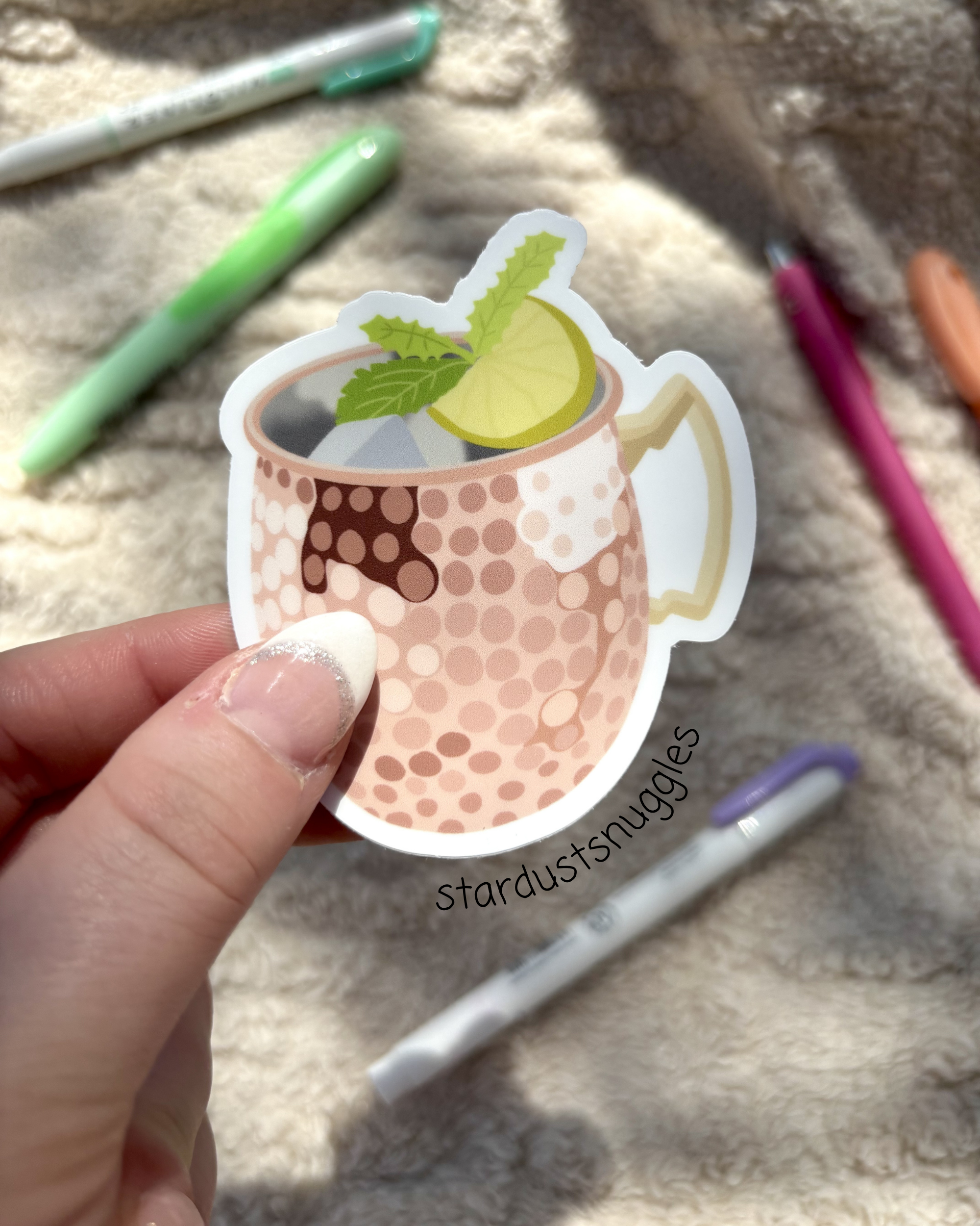 Moscow Mule Sticker. 2.5" x 3.0"