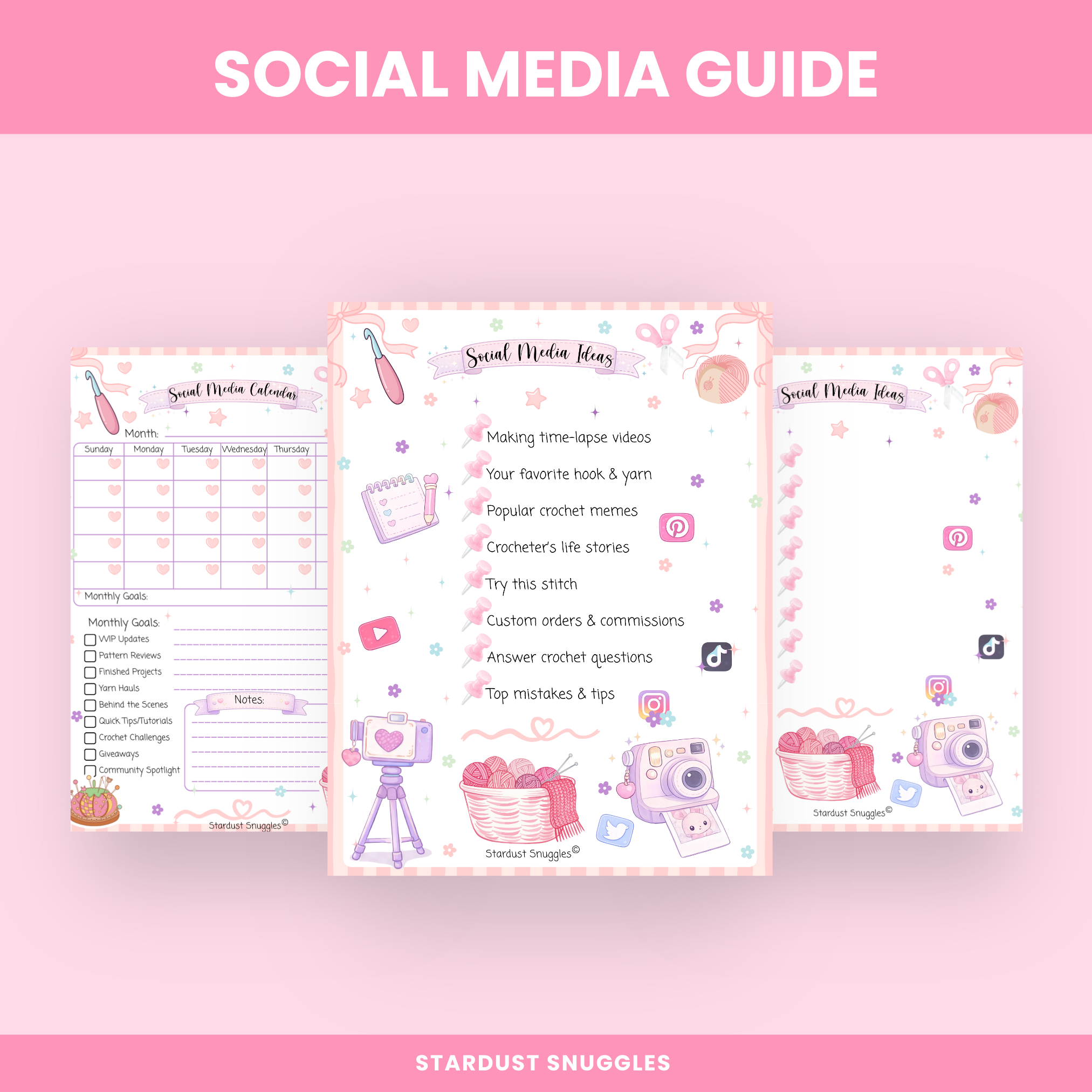 Digital Download Crochet Social Media Guide