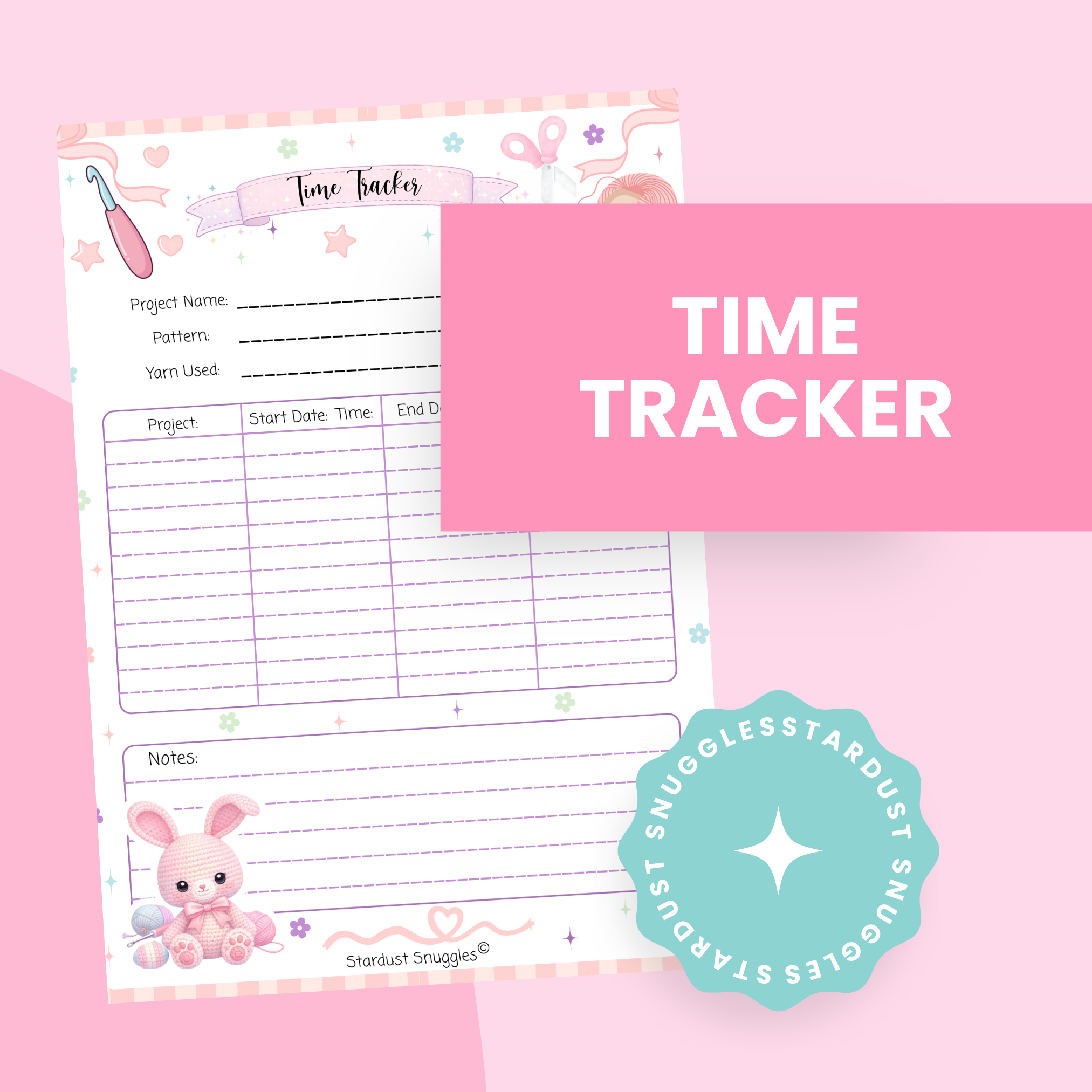 Digital Download Crochet Time Tracker