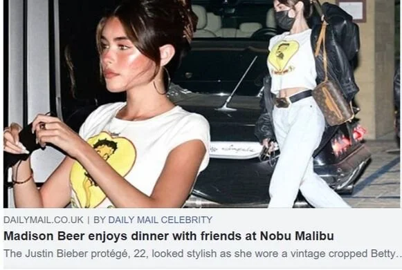 Madison Beer makes splash in vintage Betty Boop t-shirt!