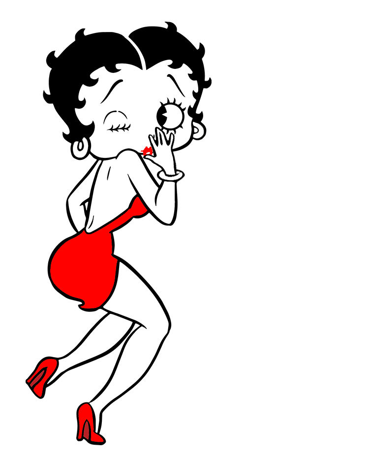 Betty Boop blowing you a kiss
